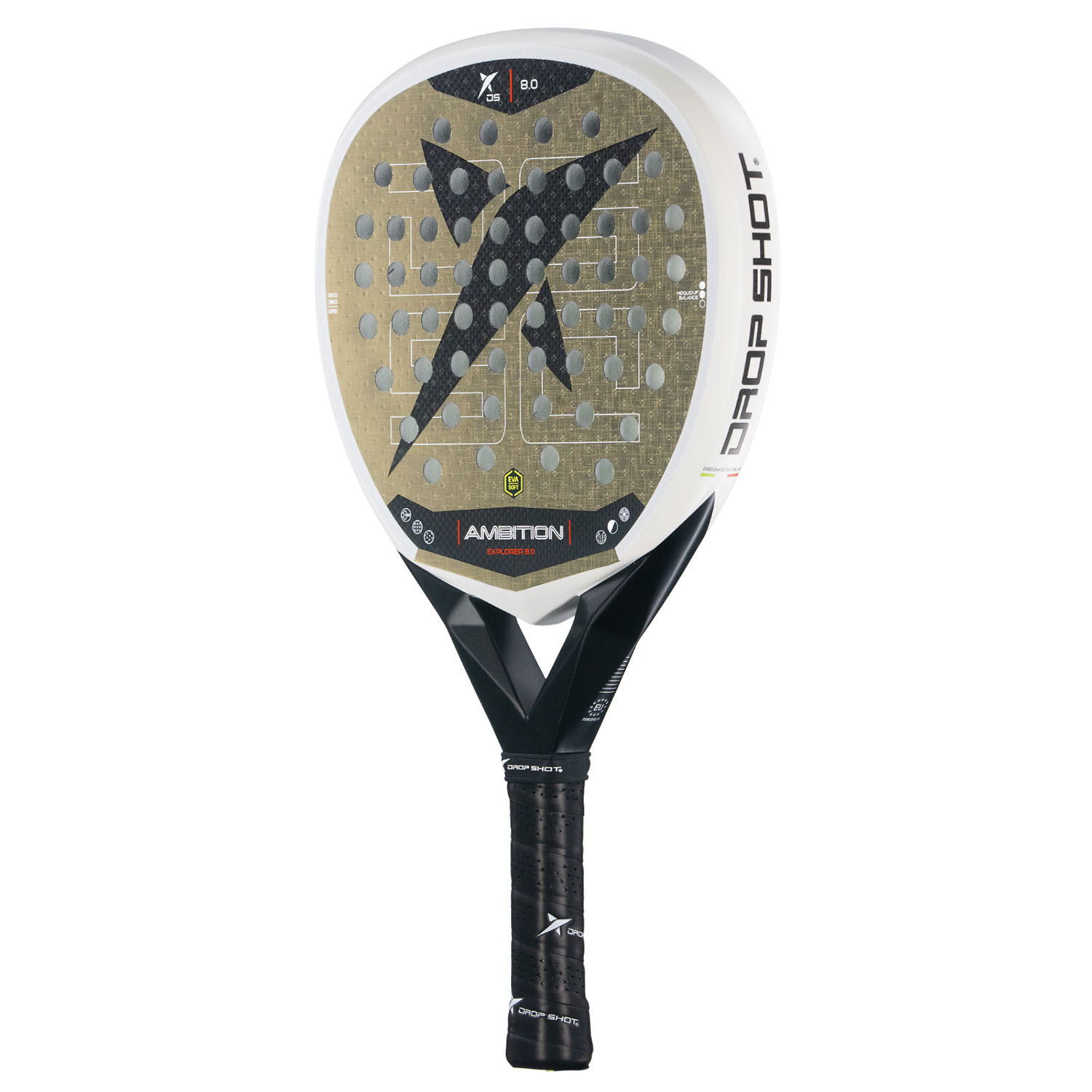Drop Shot Explorer 8.0 Padel Racket - Golden Green/Black
