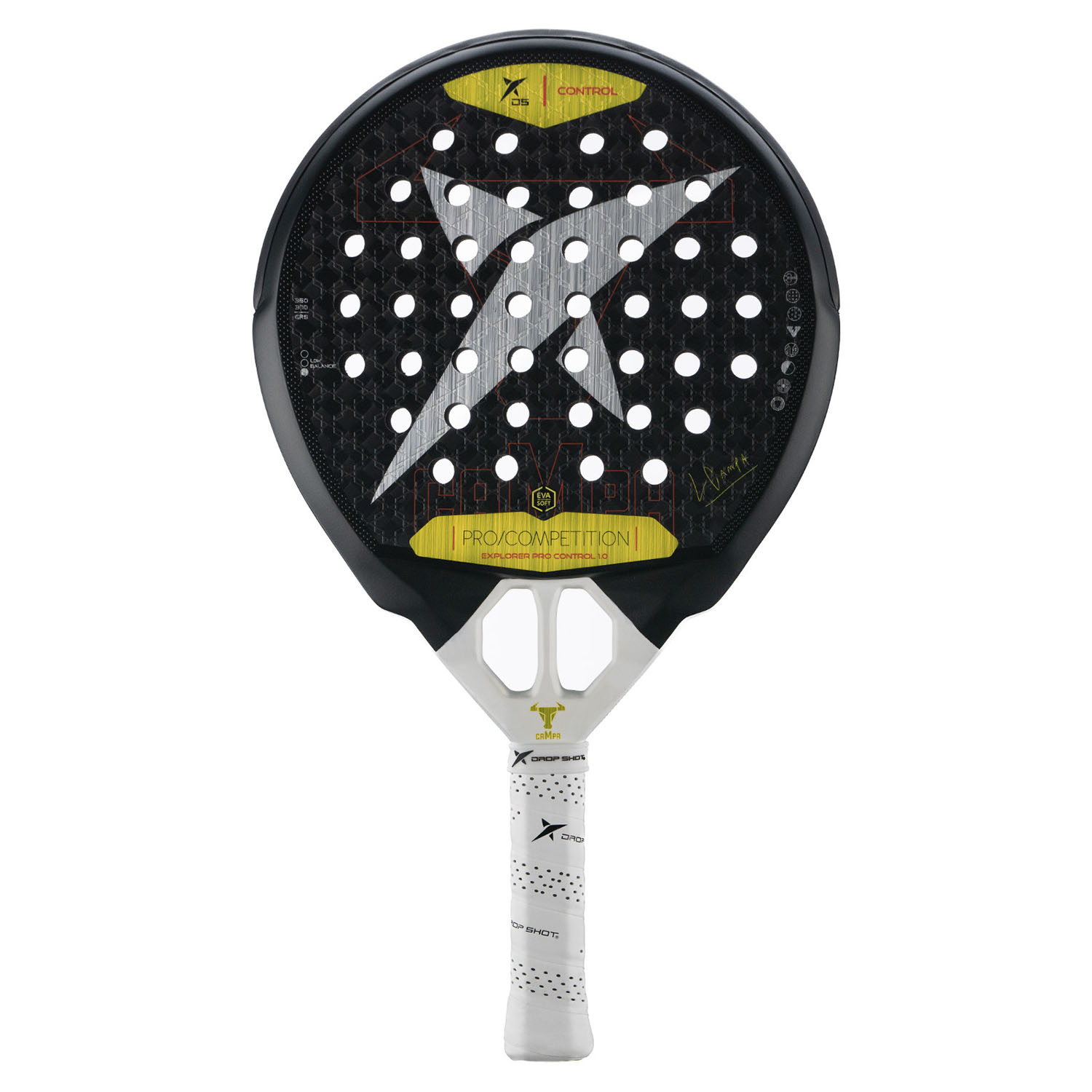 Drop Shot Explorer Pro Control 1.0 Padel - Black/Silver