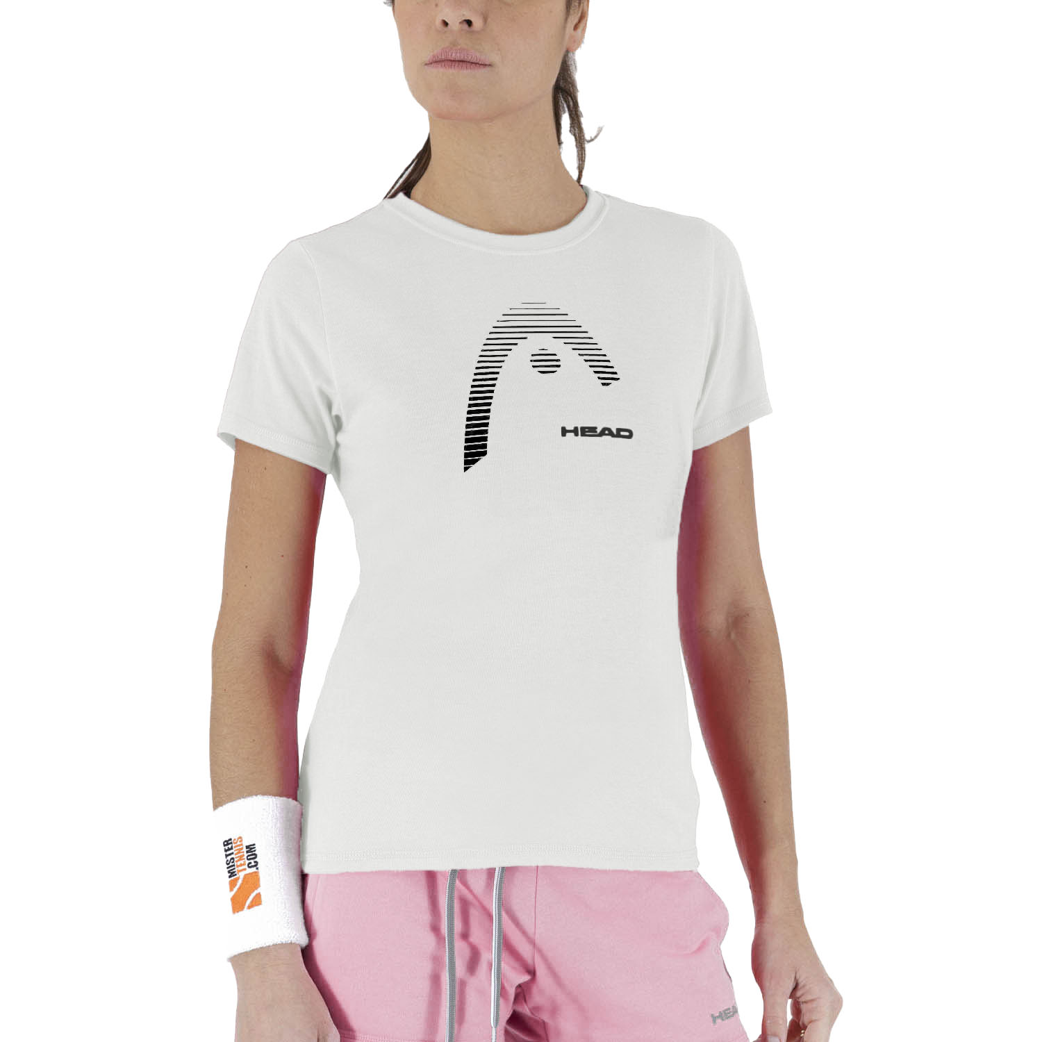 HEAD Lara Logo Maglietta - White
