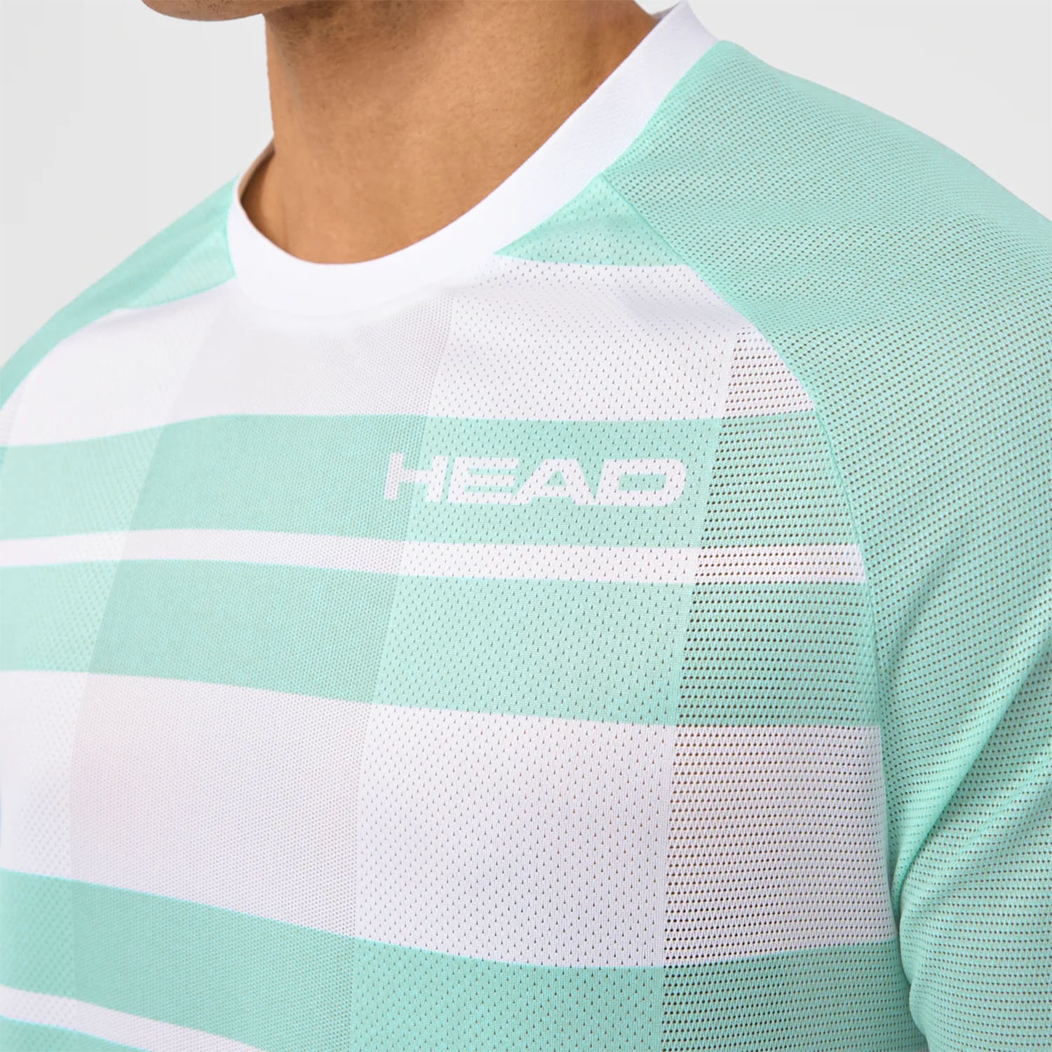 HEAD Performance Camiseta - Print Perf M/Aqua