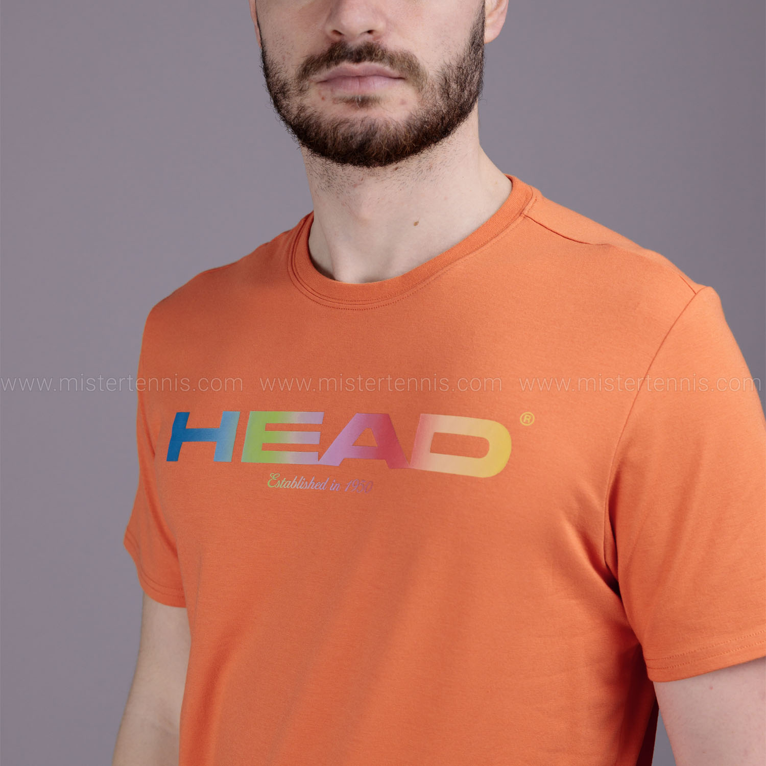HEAD Rainbow Logo T-Shirt - Campfire Orange
