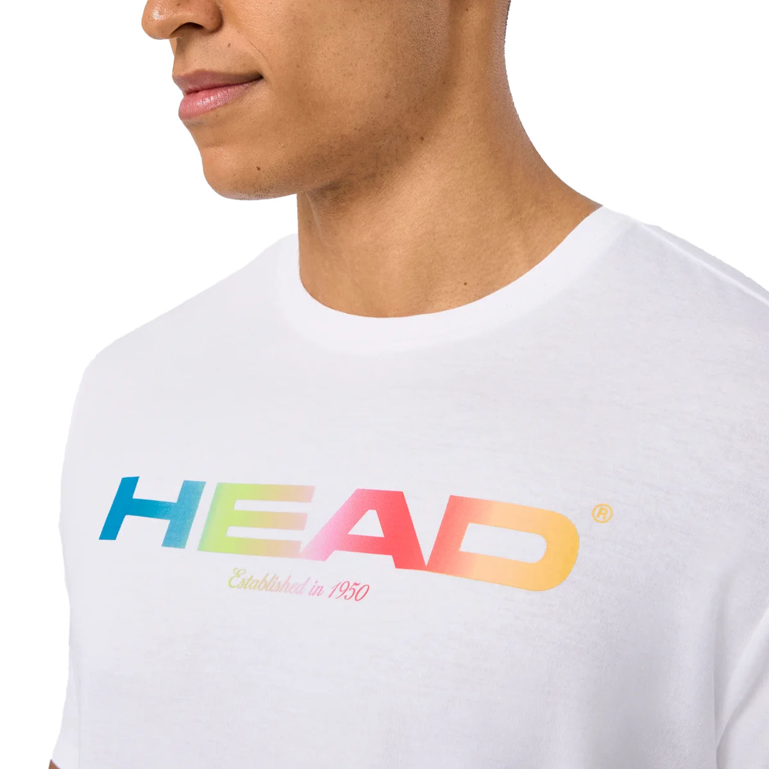 HEAD Rainbow Logo T-Shirt - White