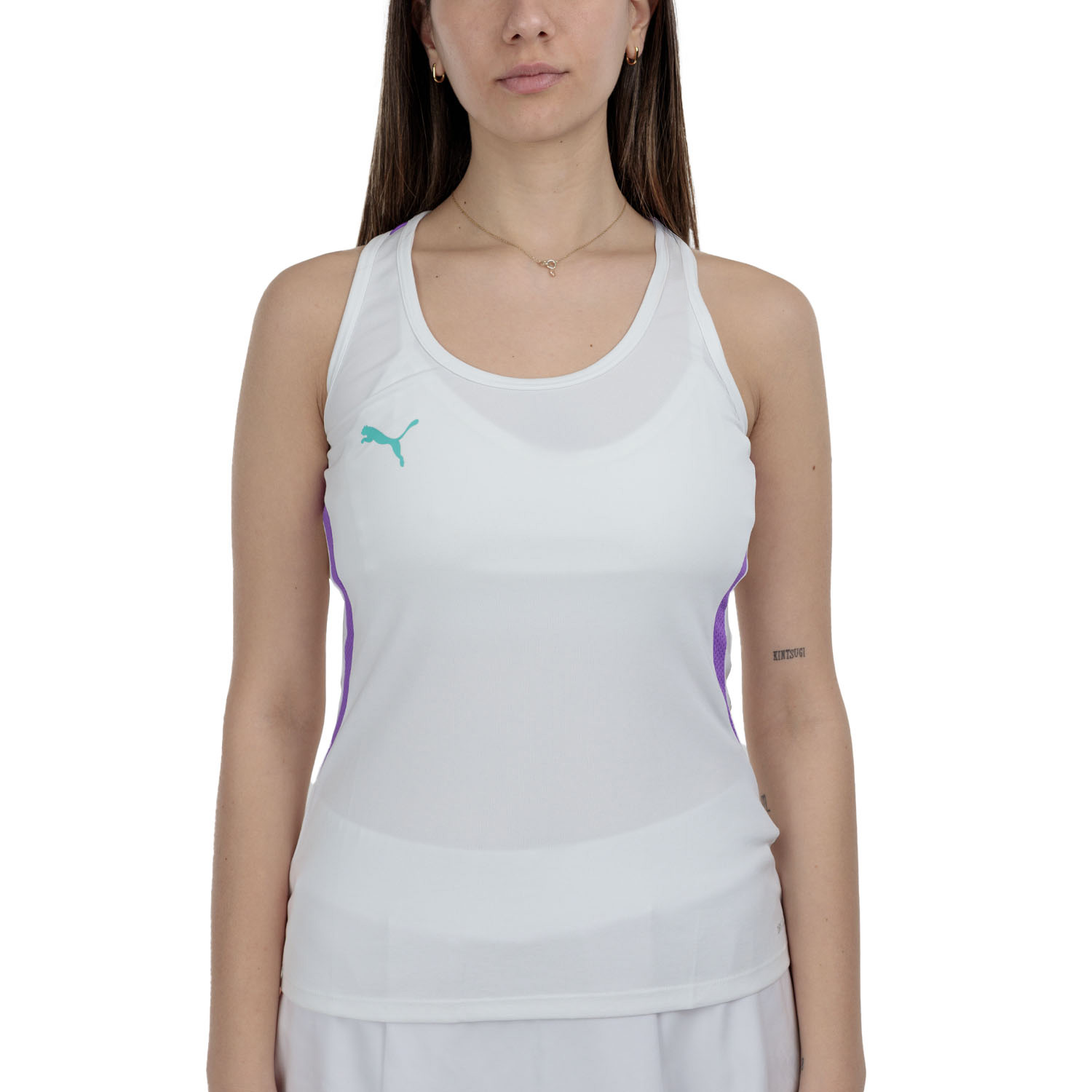 Puma Individual Pro Top - White/Purple Glimmer