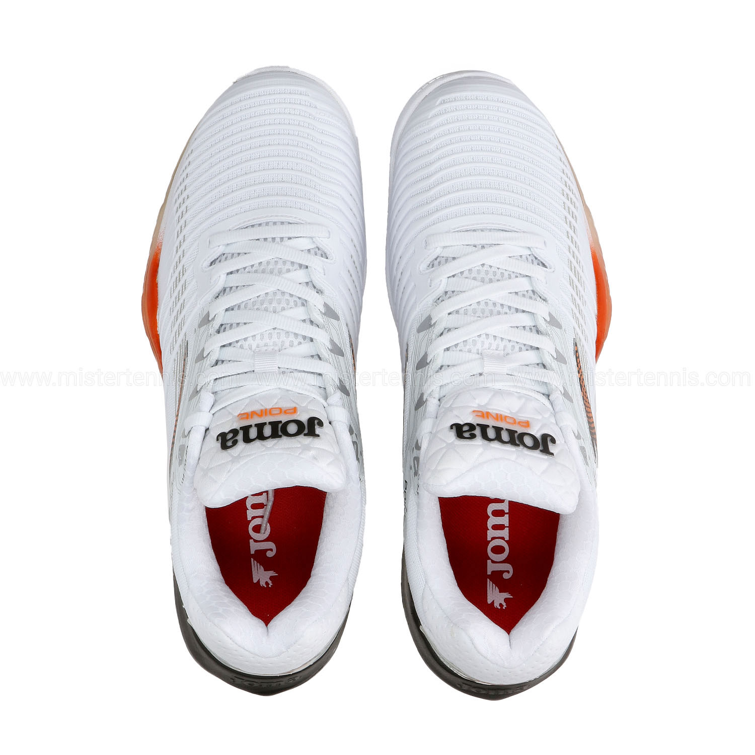 Joma Point Clay Men's Tennis Shoes - White/Red