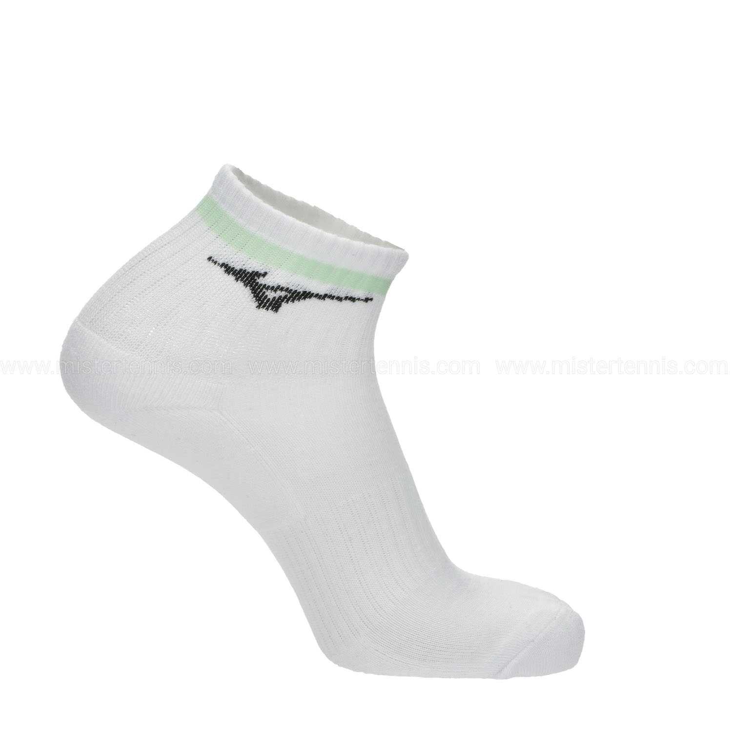 Mizuno Line Ankle x 3 Calze - White/Neo Mint