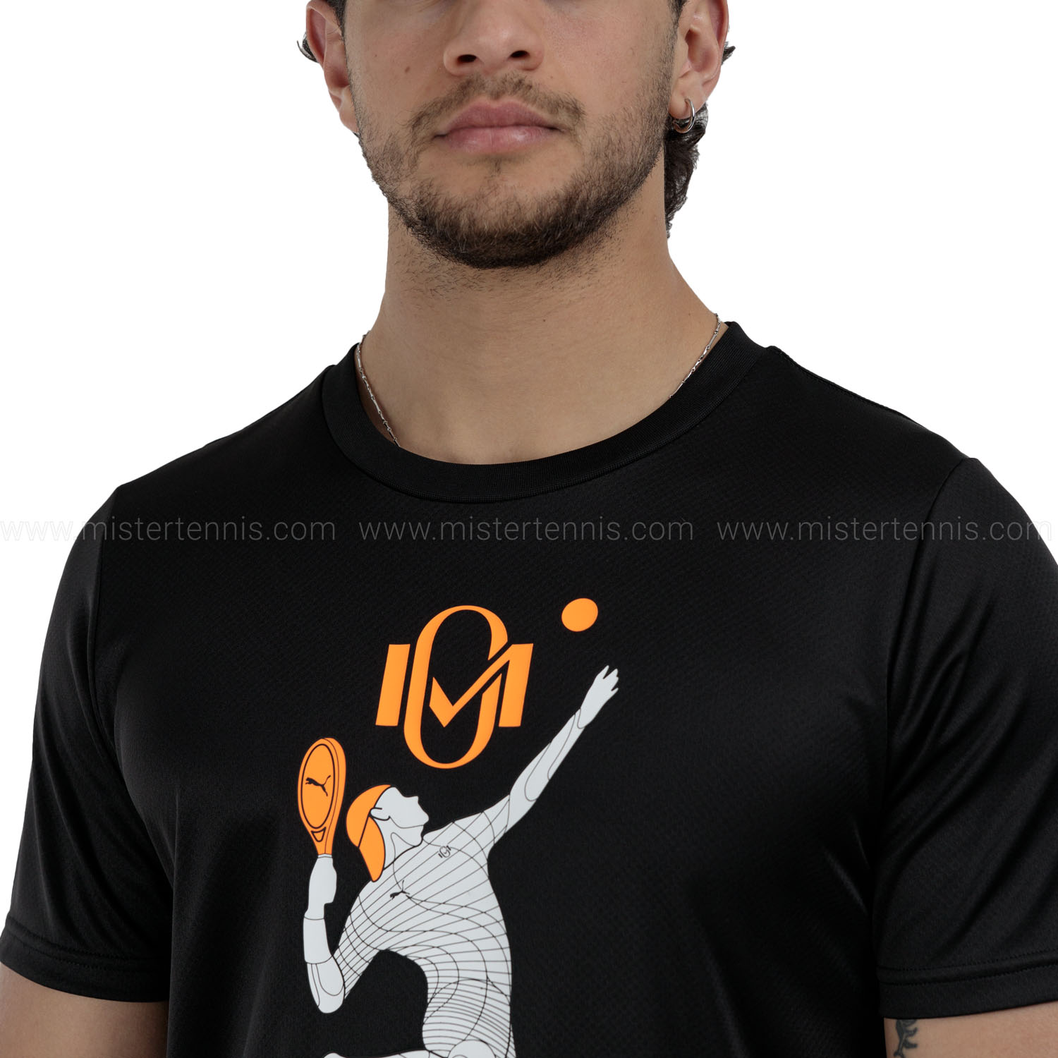 Puma Momo Graphic Camiseta - Black/Heat Fire/White