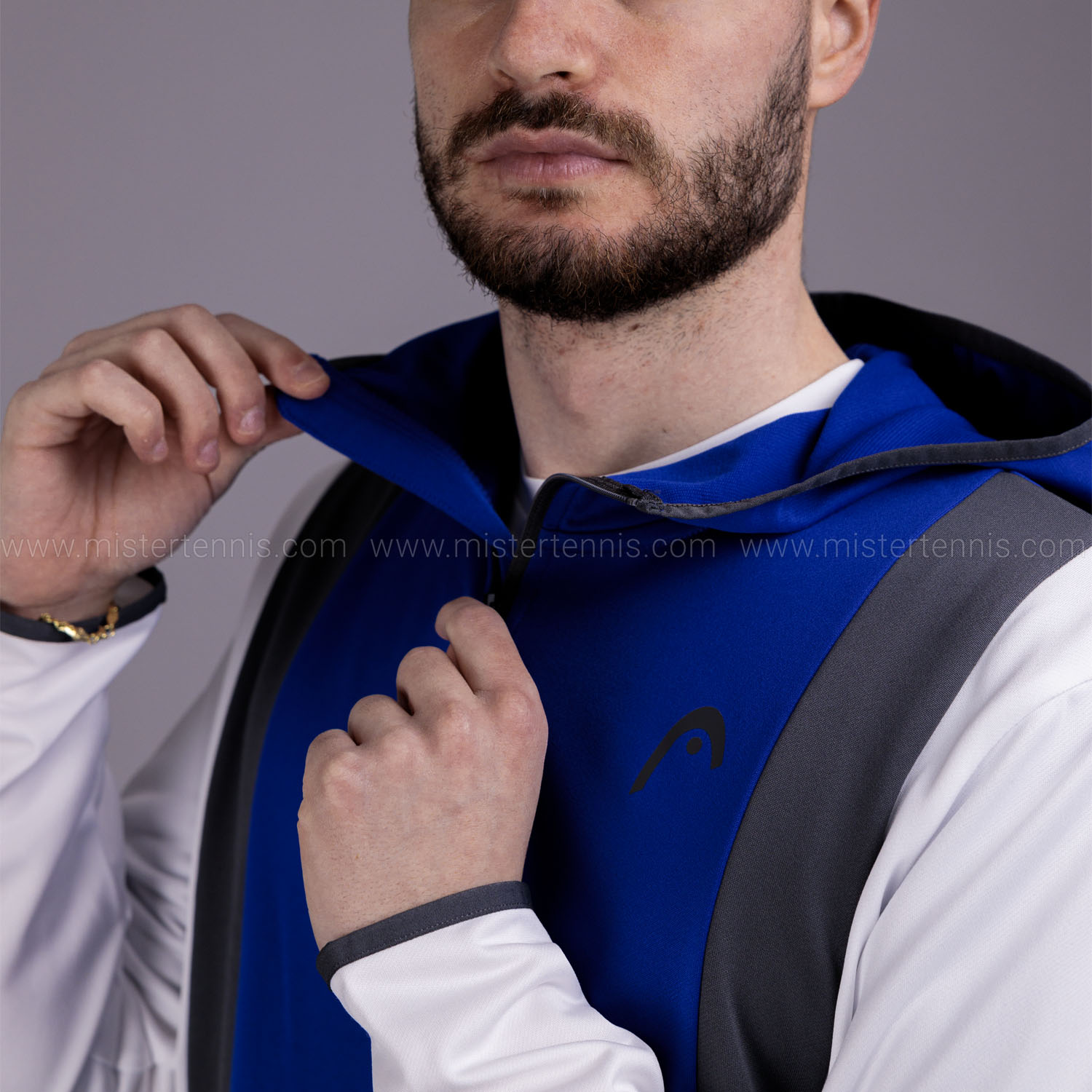 HEAD Club 25 Tech Hoodie - Royal/White