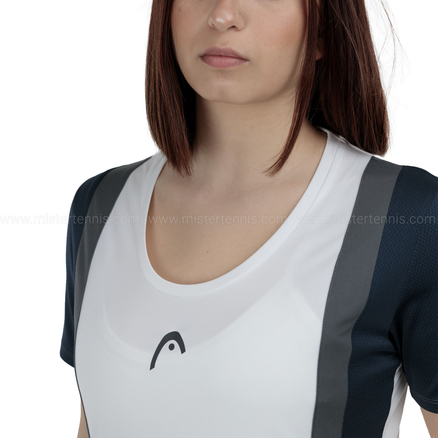 HEAD Club 25 Tech Logo Maglietta - Navy/White