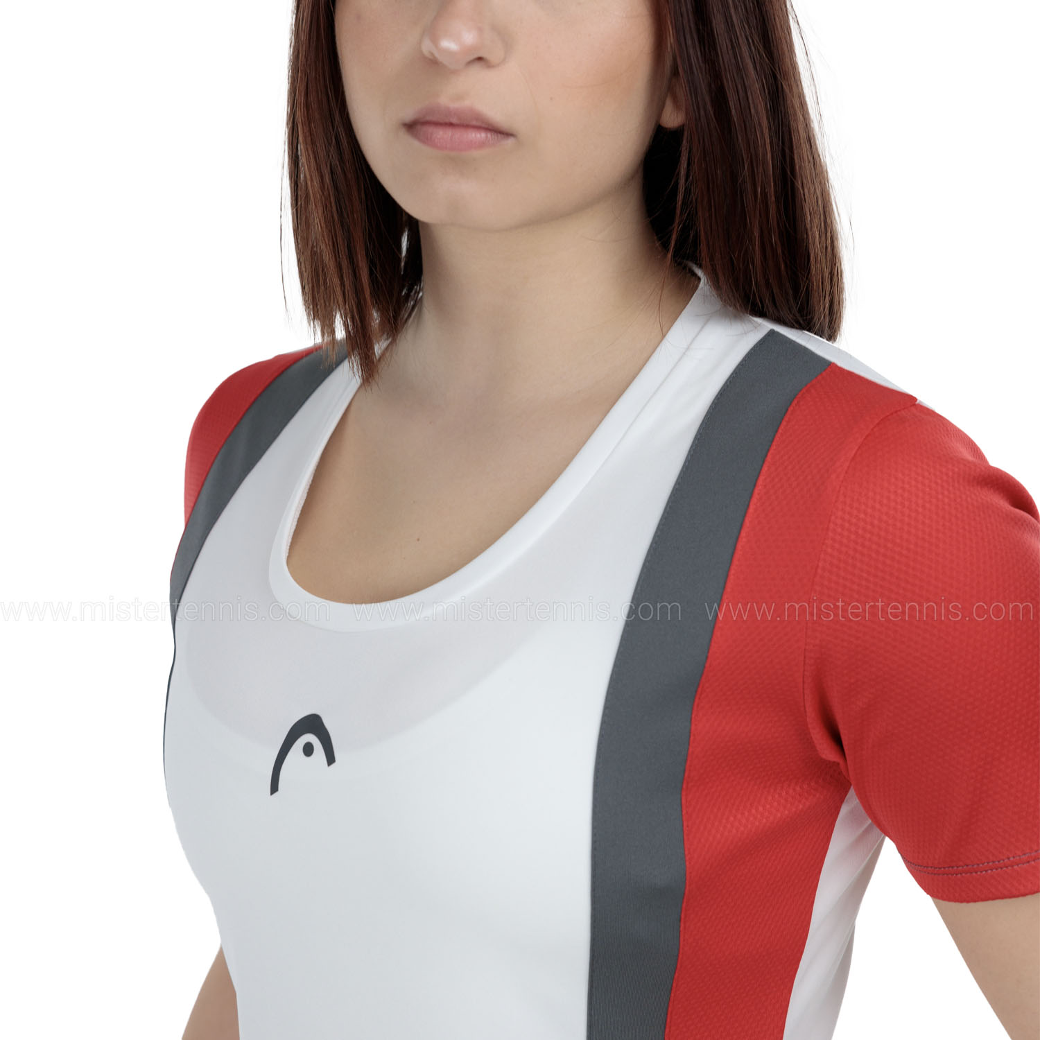 HEAD Club 25 Tech Logo Maglietta - Red/White