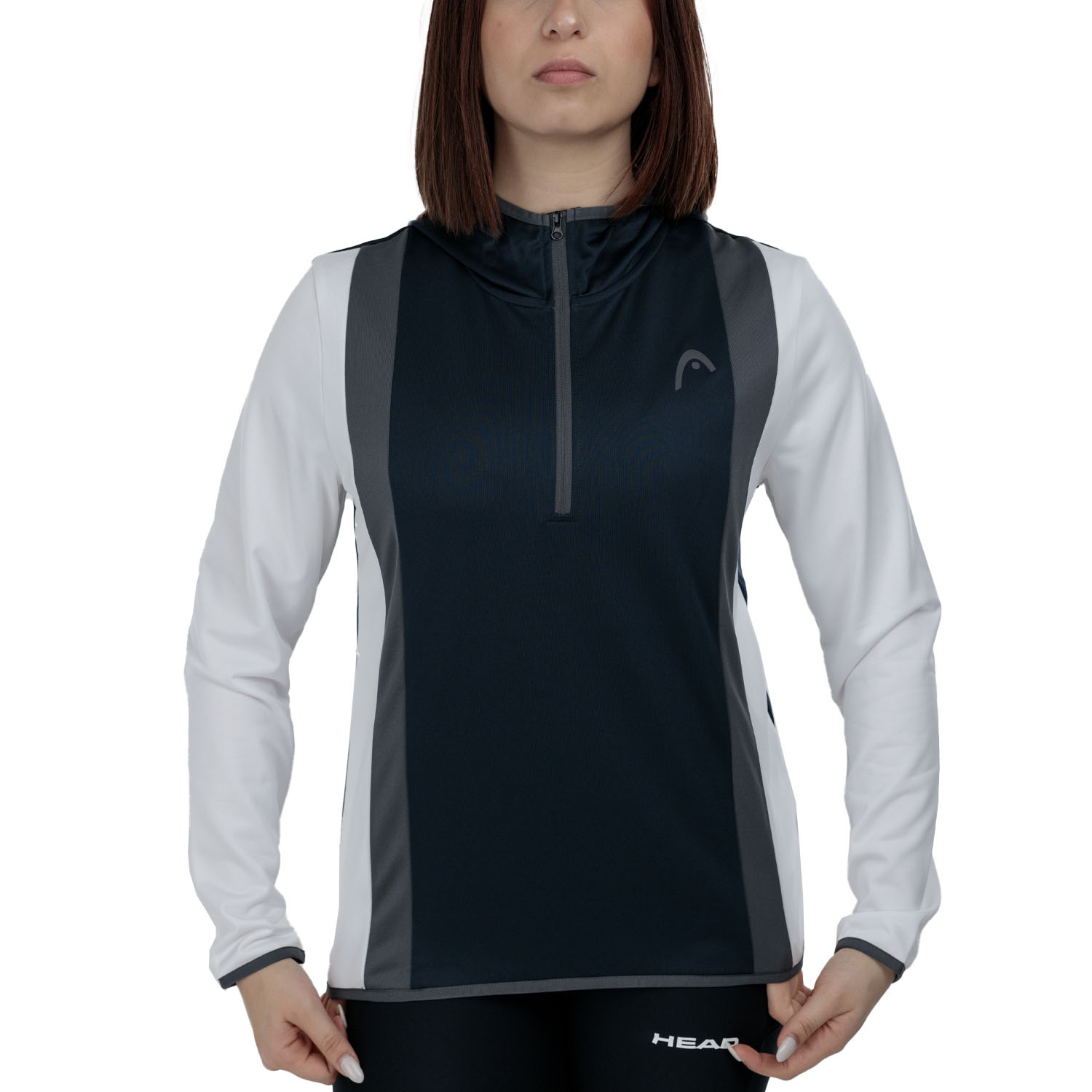 HEAD Club 25 Tech Felpa - Navy/White
