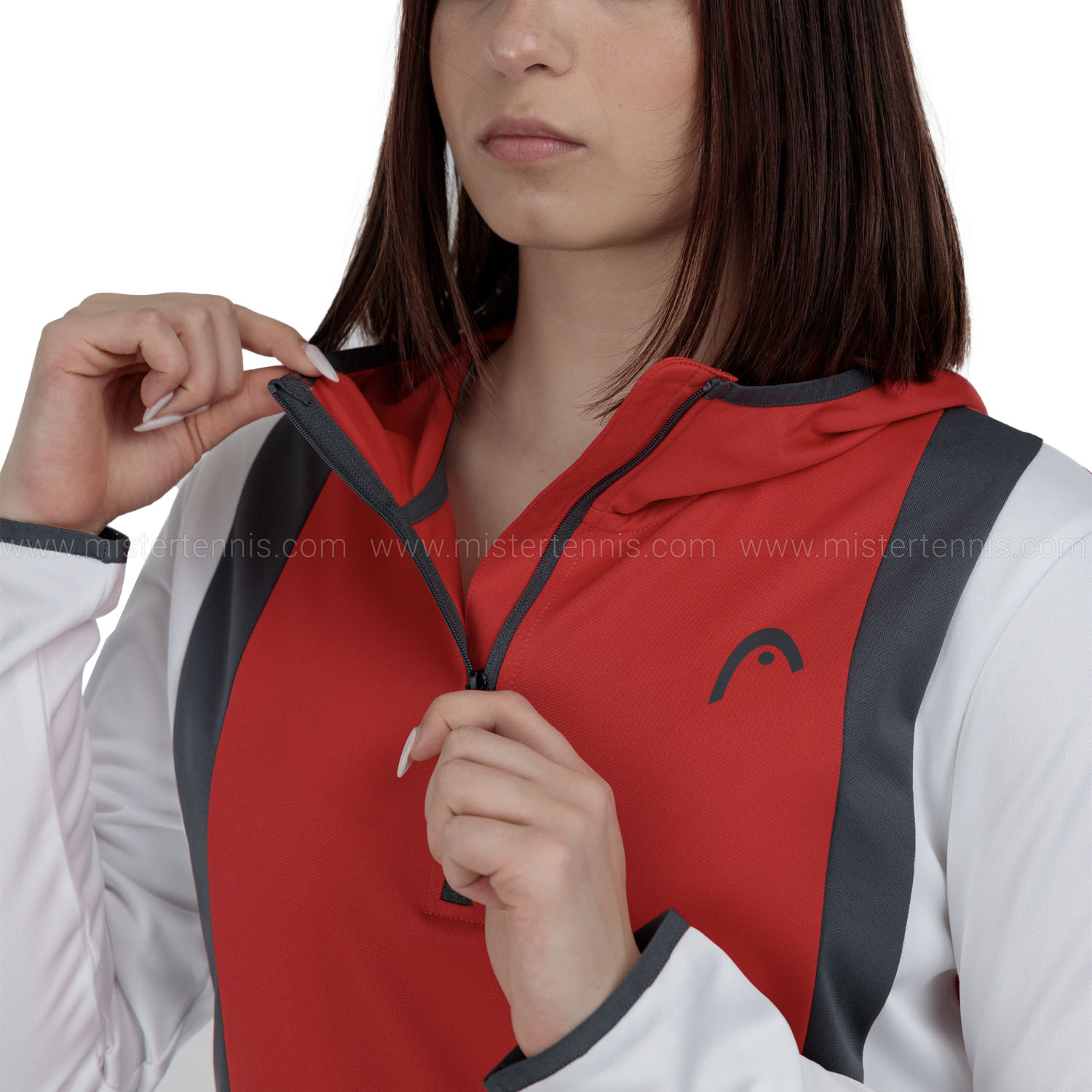 HEAD Club 25 Tech Felpa - Red/White