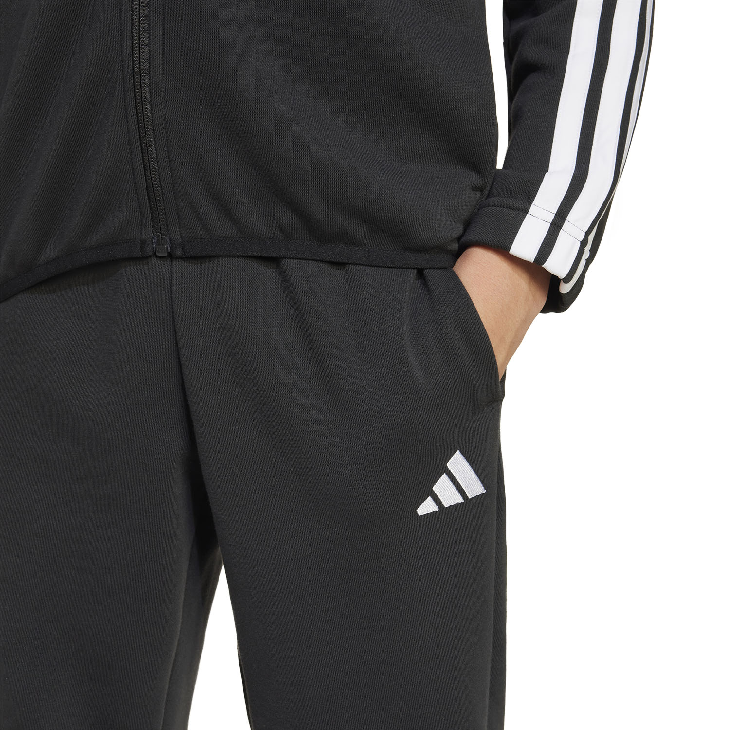 adidas Niños Essentials Traje - Black/White
