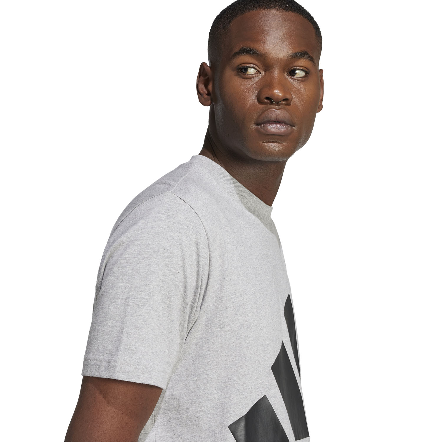adidas Essentials Maglietta - Medium Grey Heather/Black