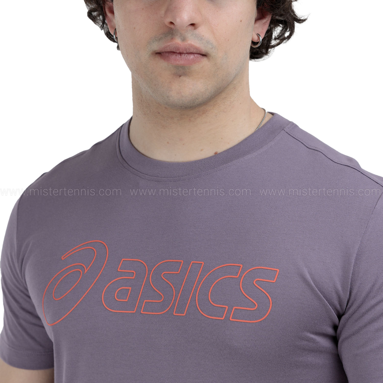 ASICS Logo Maglietta - Lavender Grey/Coral Reef