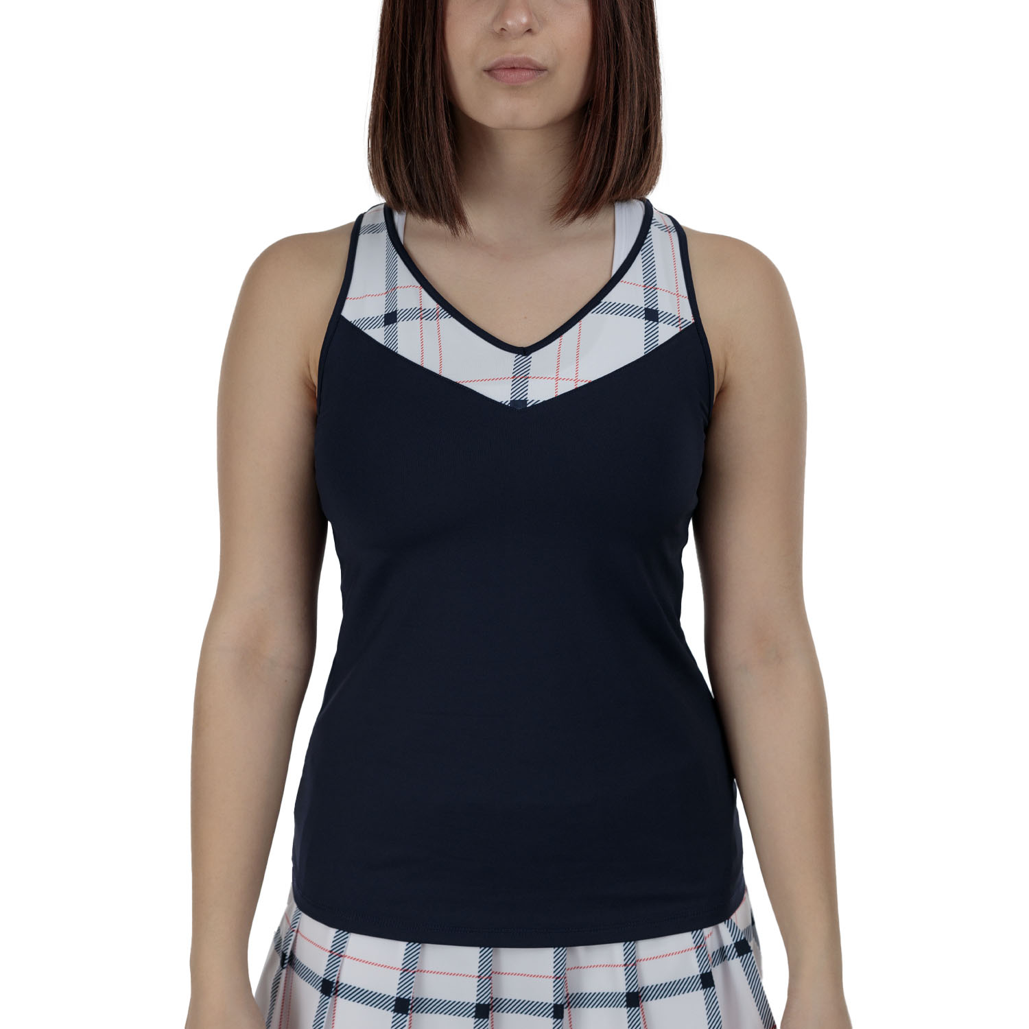 Fila Hilke Top - Navy/Check Comb