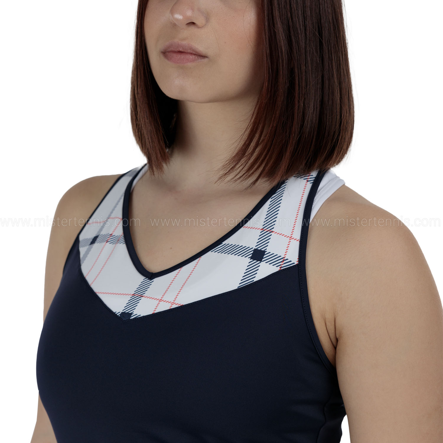 Fila Hilke Top - Navy/Check Comb