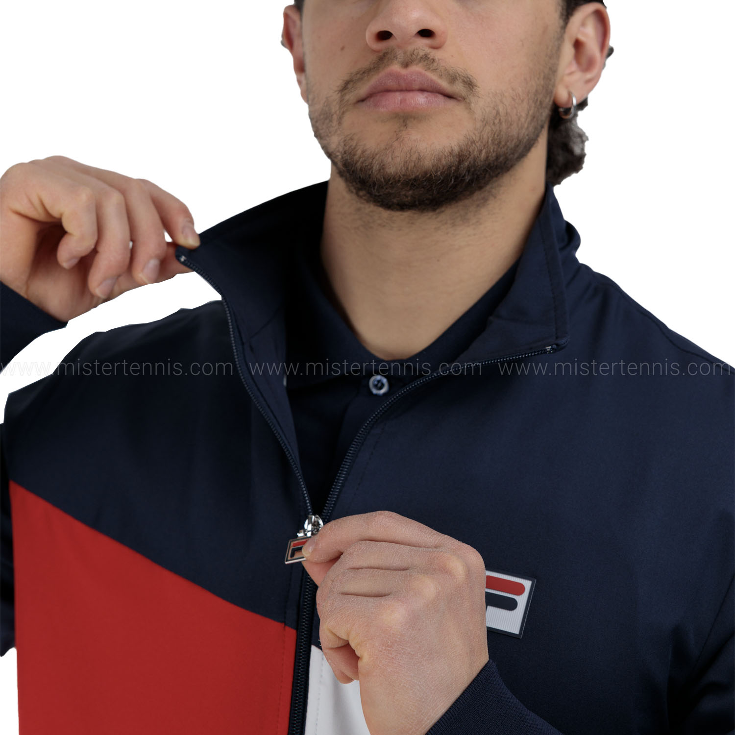Fila Marcus Chaqueta - Navy/Red Comb