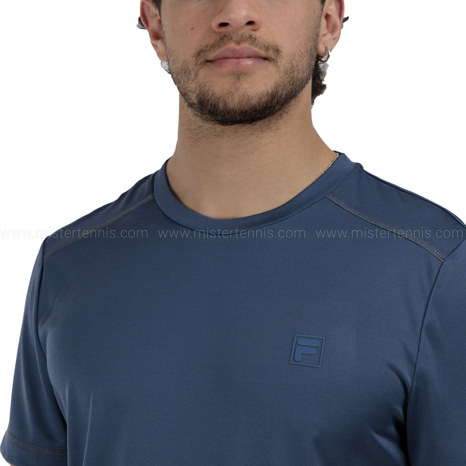 Fila Jannis Logo Camiseta - Vintage Indigo