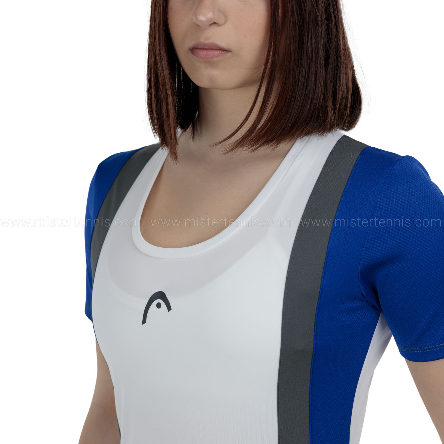 HEAD Club 25 Tech Logo Maglietta - Royal White