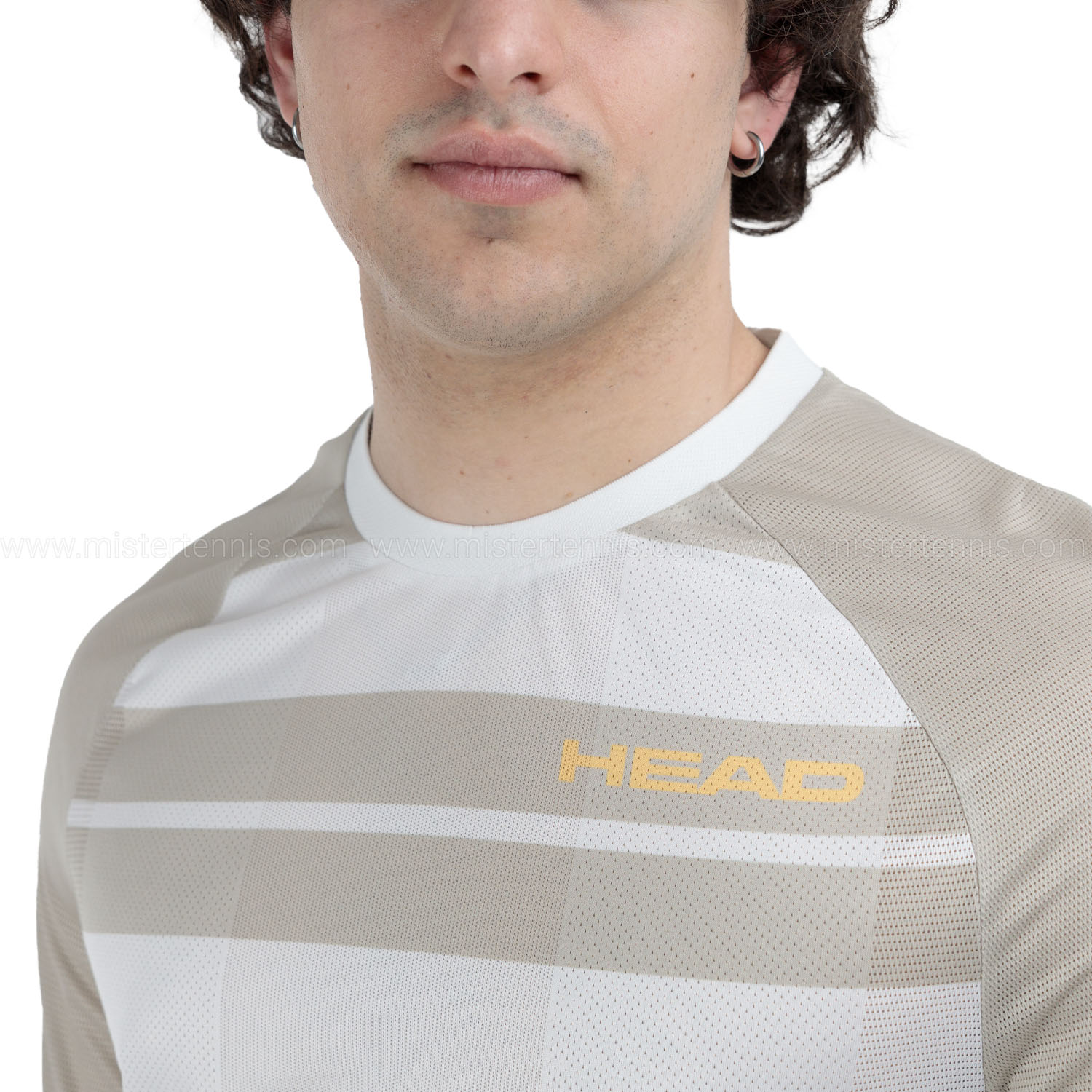 HEAD Performance Camiseta - Print Perf M/Willow Grey