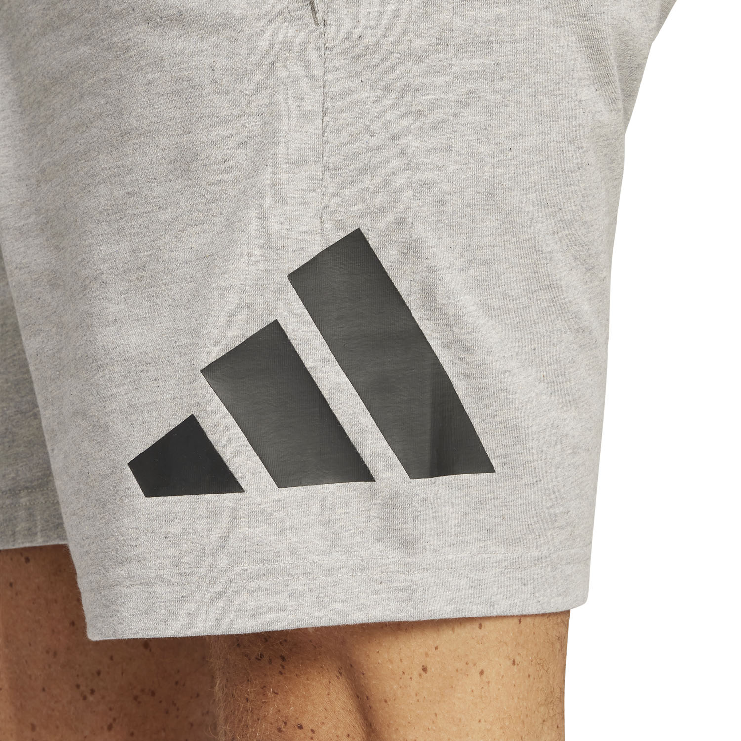adidas Essentials 8in Shorts - Medium Grey Heather/Black