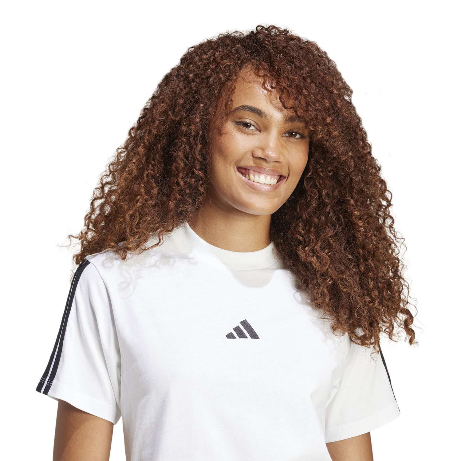 adidas Essentials 3 Stripes Camiseta - White/Black