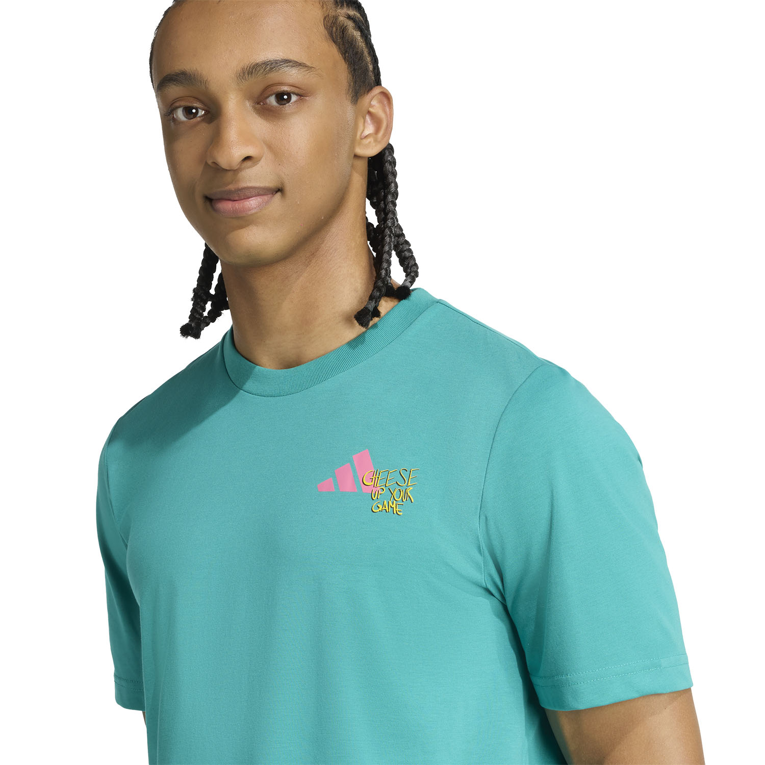 adidas Graphic Pro Logo Men's Padel T-Shirt - Pure Teal