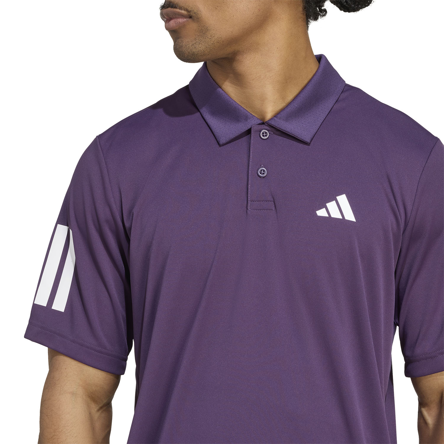 adidas 3 Stripes Club Polo - Aurora Plum