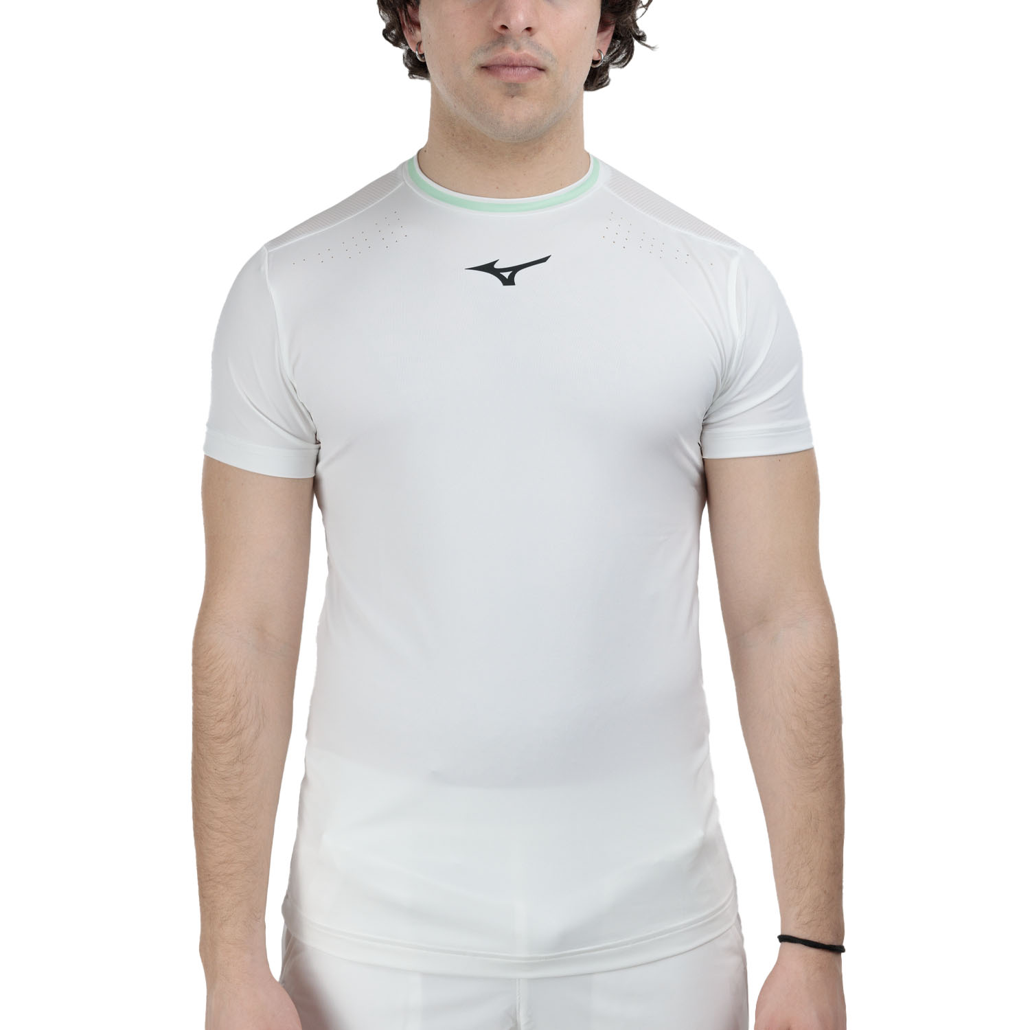 Mizuno Frontier Shadow Graphic Camiseta - White/Neomint