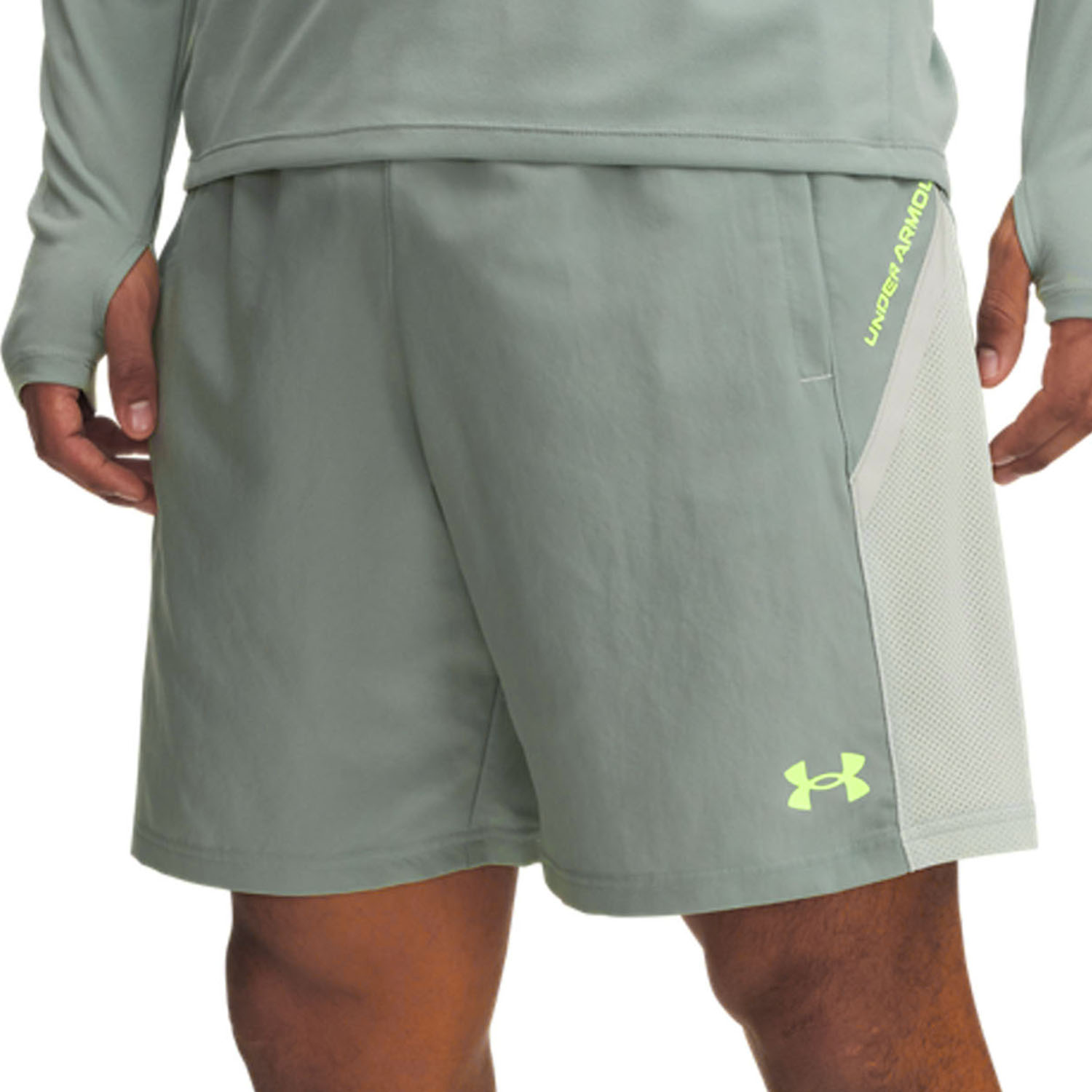 Under Armour Core Plus 8in Men's Padel Shorts - Silica Green