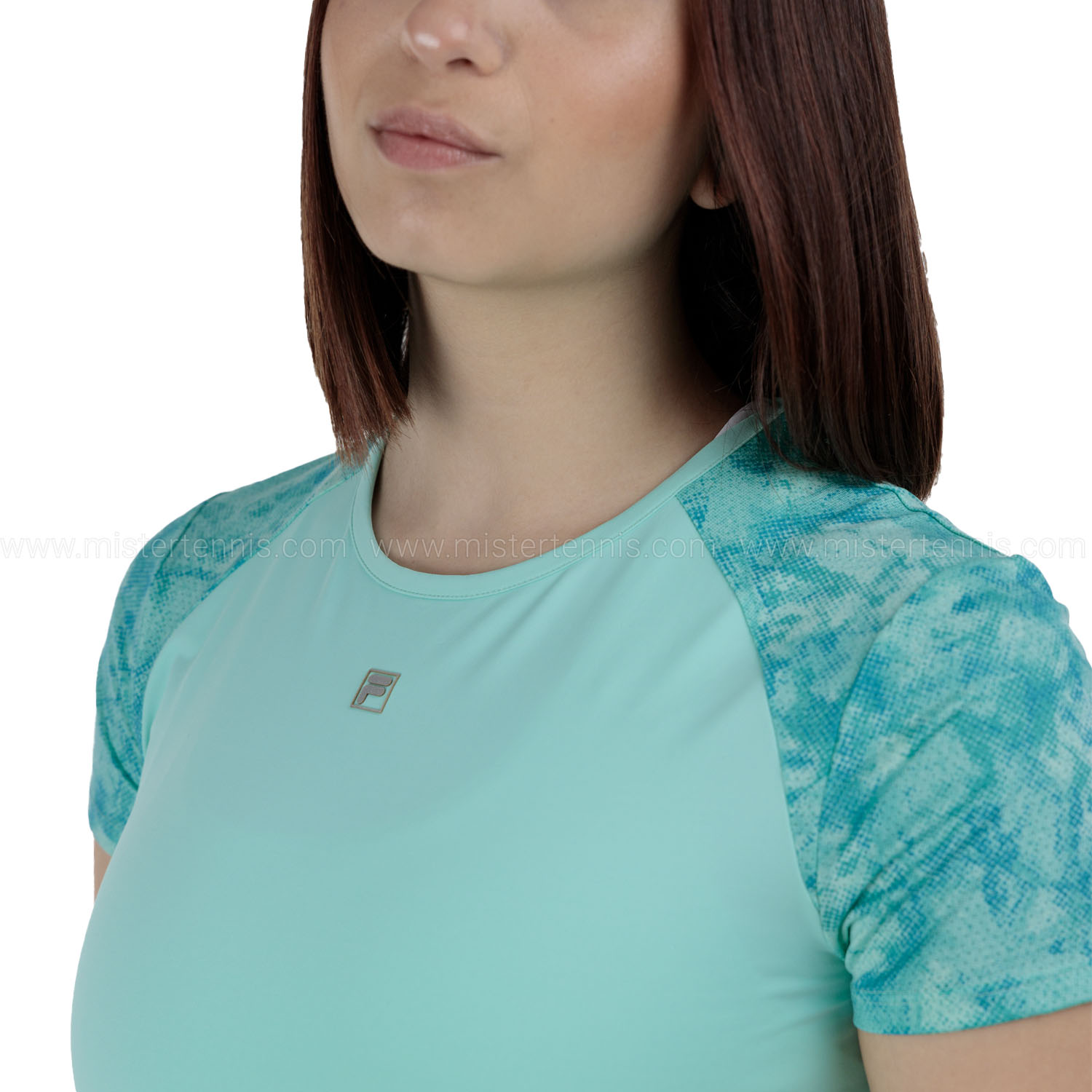 Fila Beatrice Camiseta - Ice Green/Print Comb