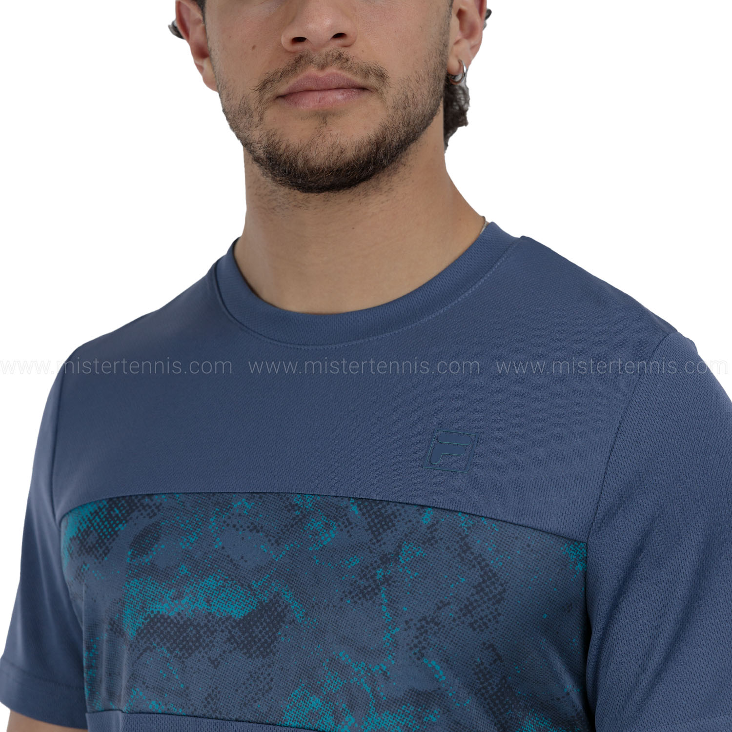 Fila Cailan Camiseta - Vintage Indigo/Aop Print