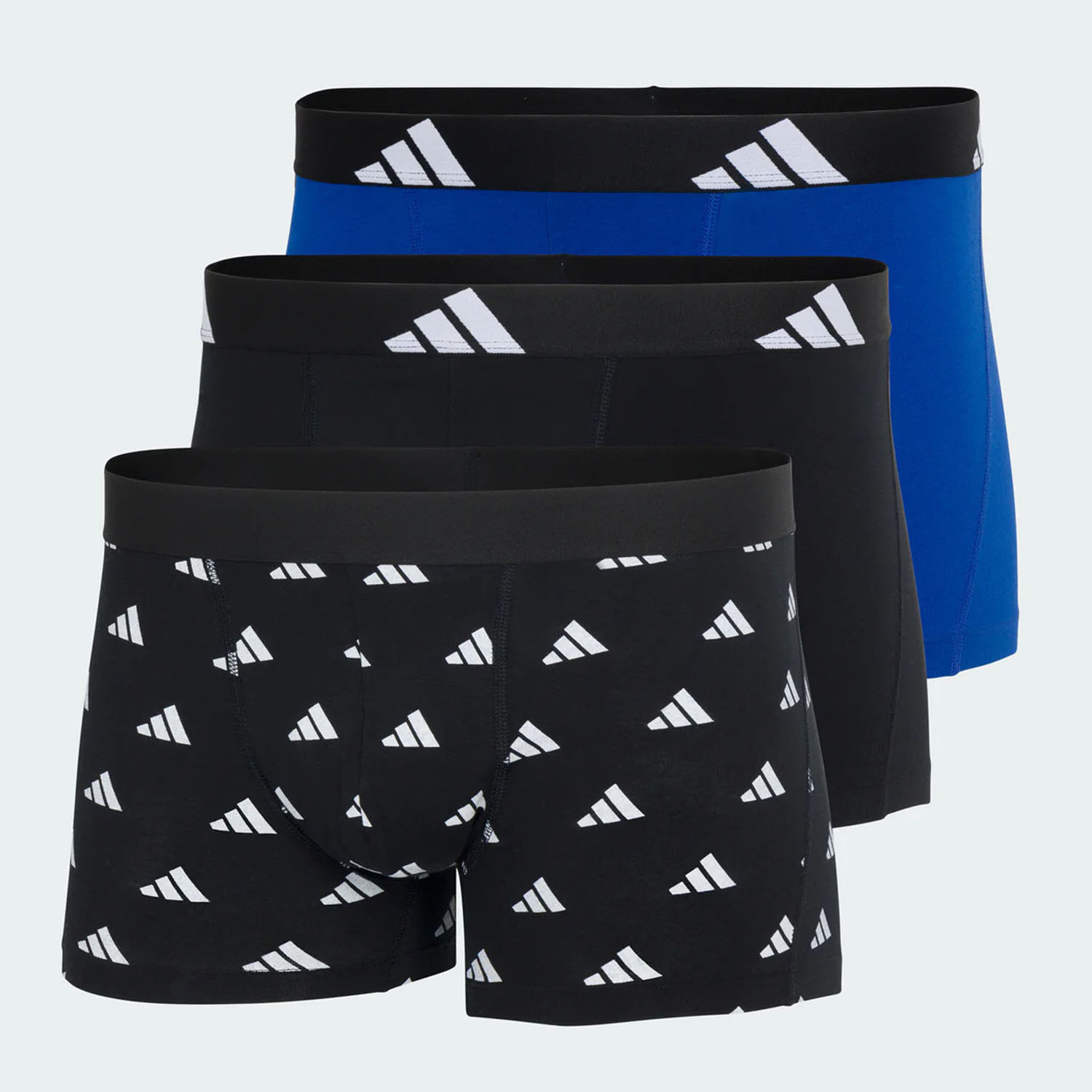 adidas Active Flex Logo x 3 Boxer - Printed/Black/Blue