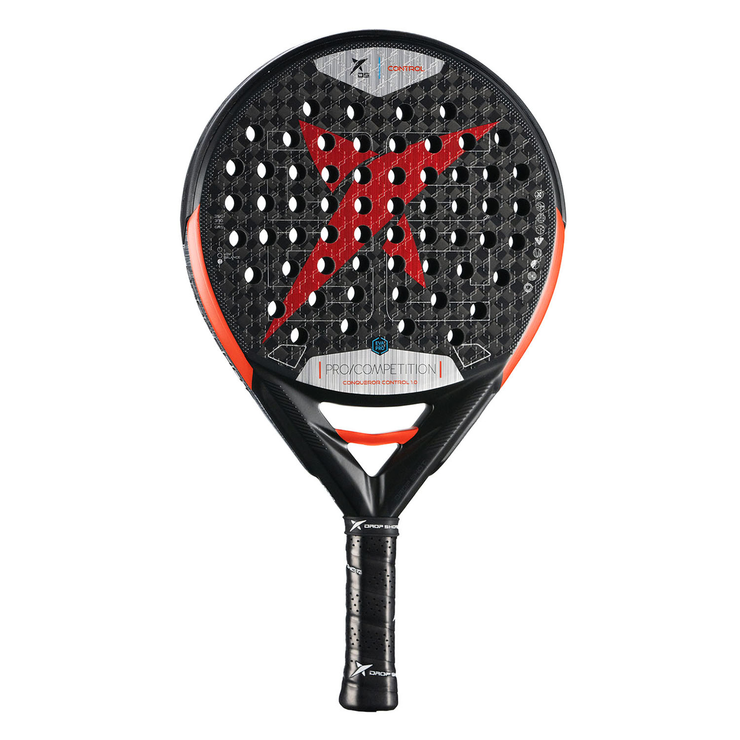 Drop Shot Conqueror Control 1.0 Padel - Black/Red