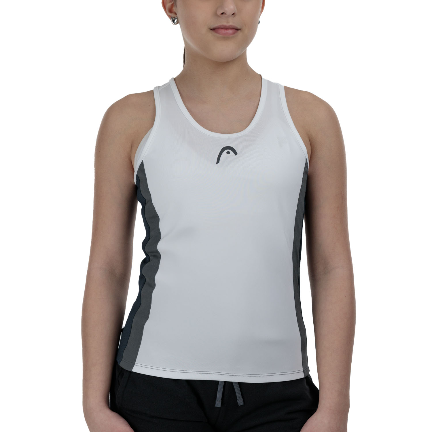 HEAD Club Top Niña - Navy/White