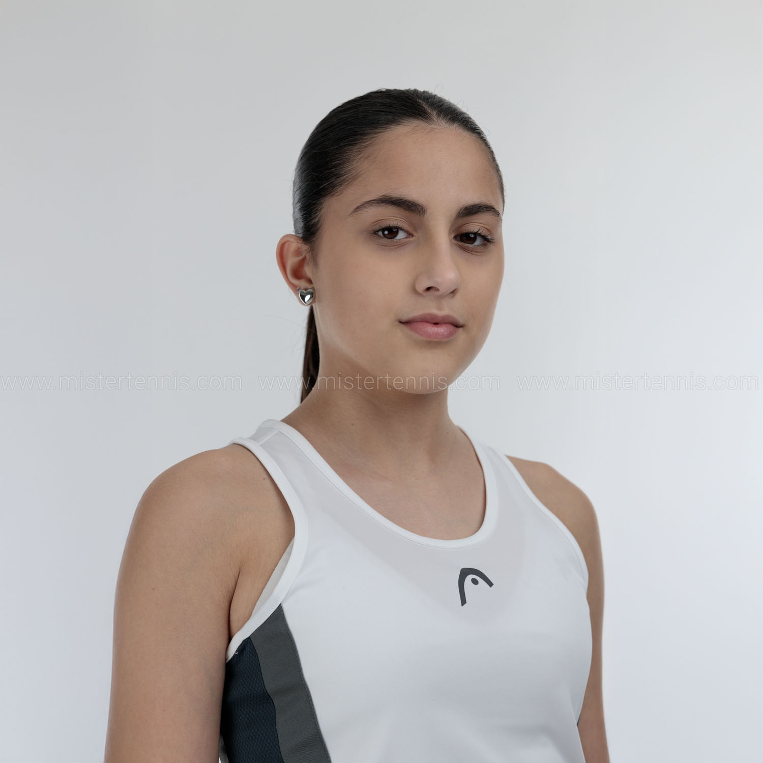 HEAD Club Top Niña - Navy/White