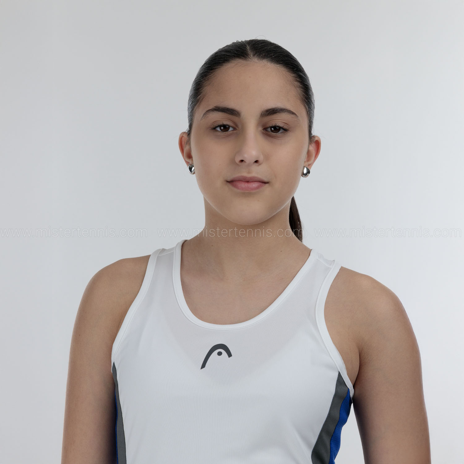 HEAD Club Top Niña - Royal/White