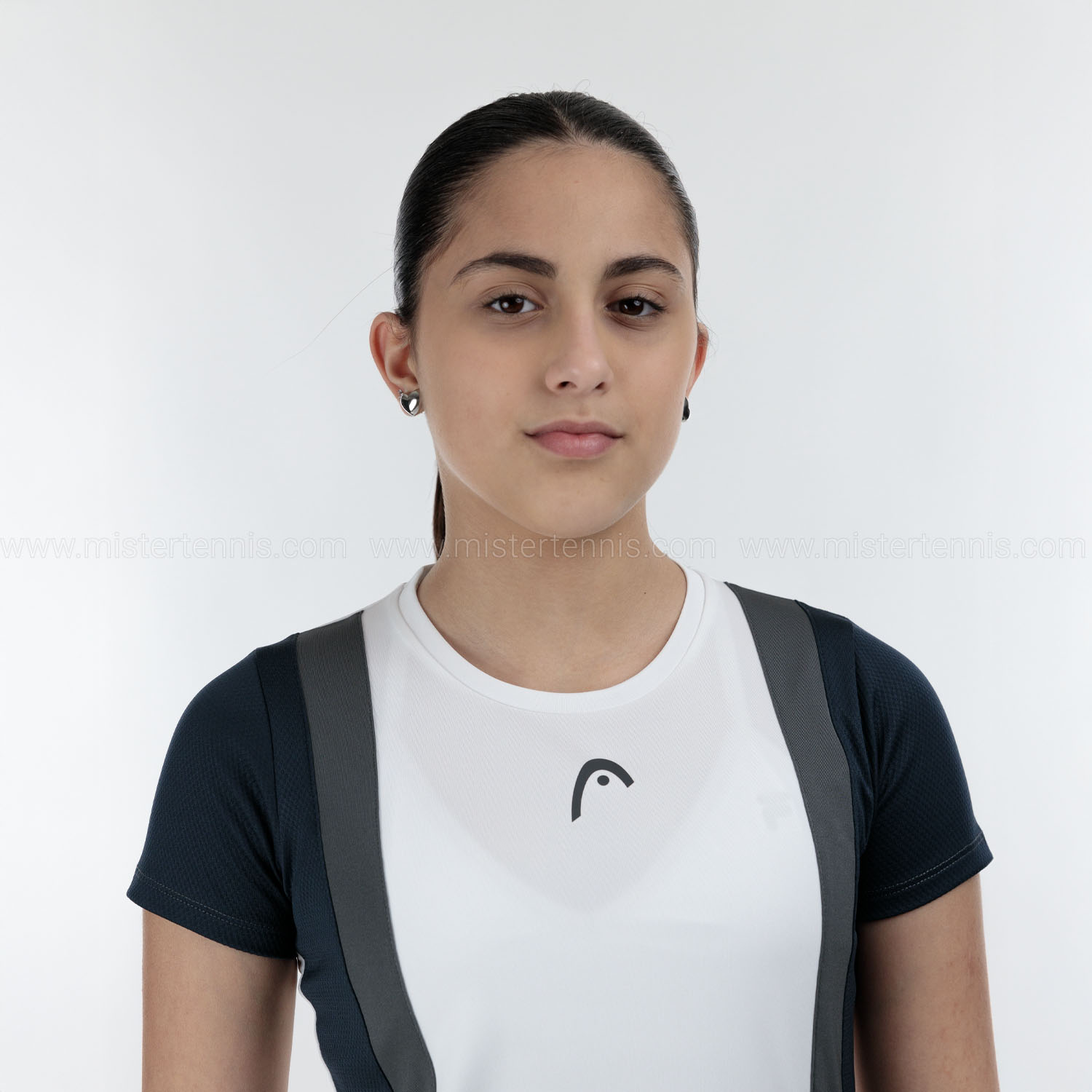 HEAD Club Tech Camiseta Niña - Navy/White