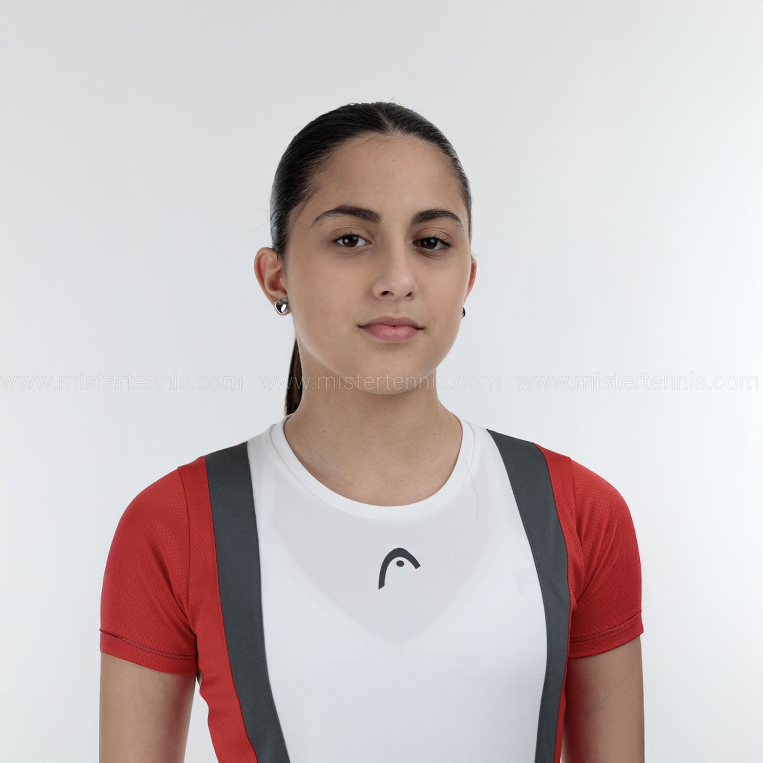 HEAD Club Tech Camiseta Niña - Red/White
