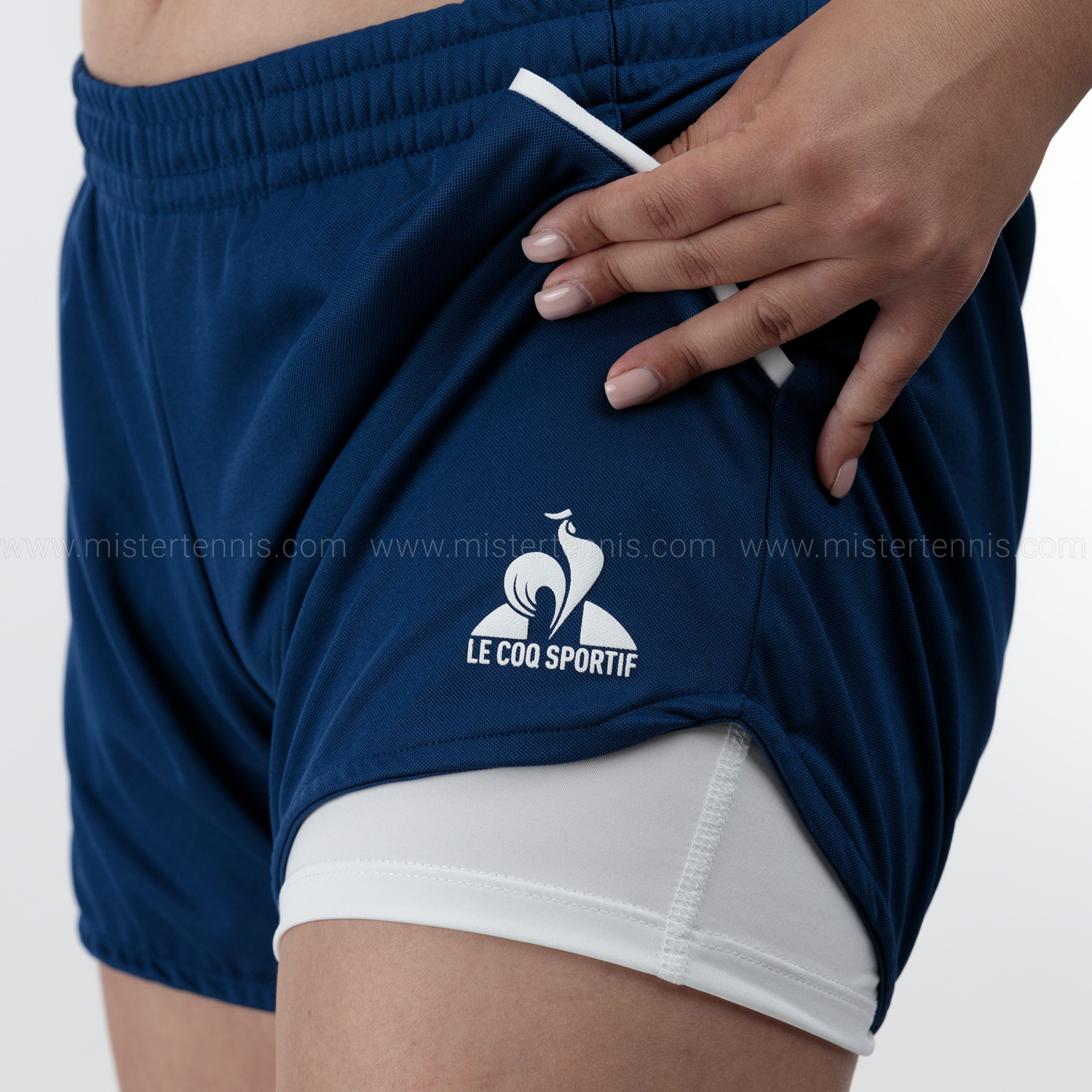 Le Coq Sportif Pro Logo 4in Shorts - Estate Blue