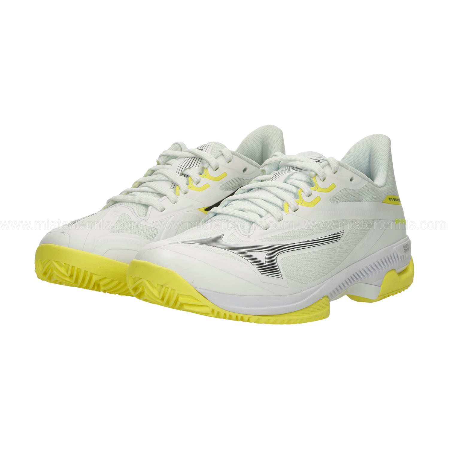 Mizuno Wave Exceed Court Padel - White/Black Sand/Lemon Tonic