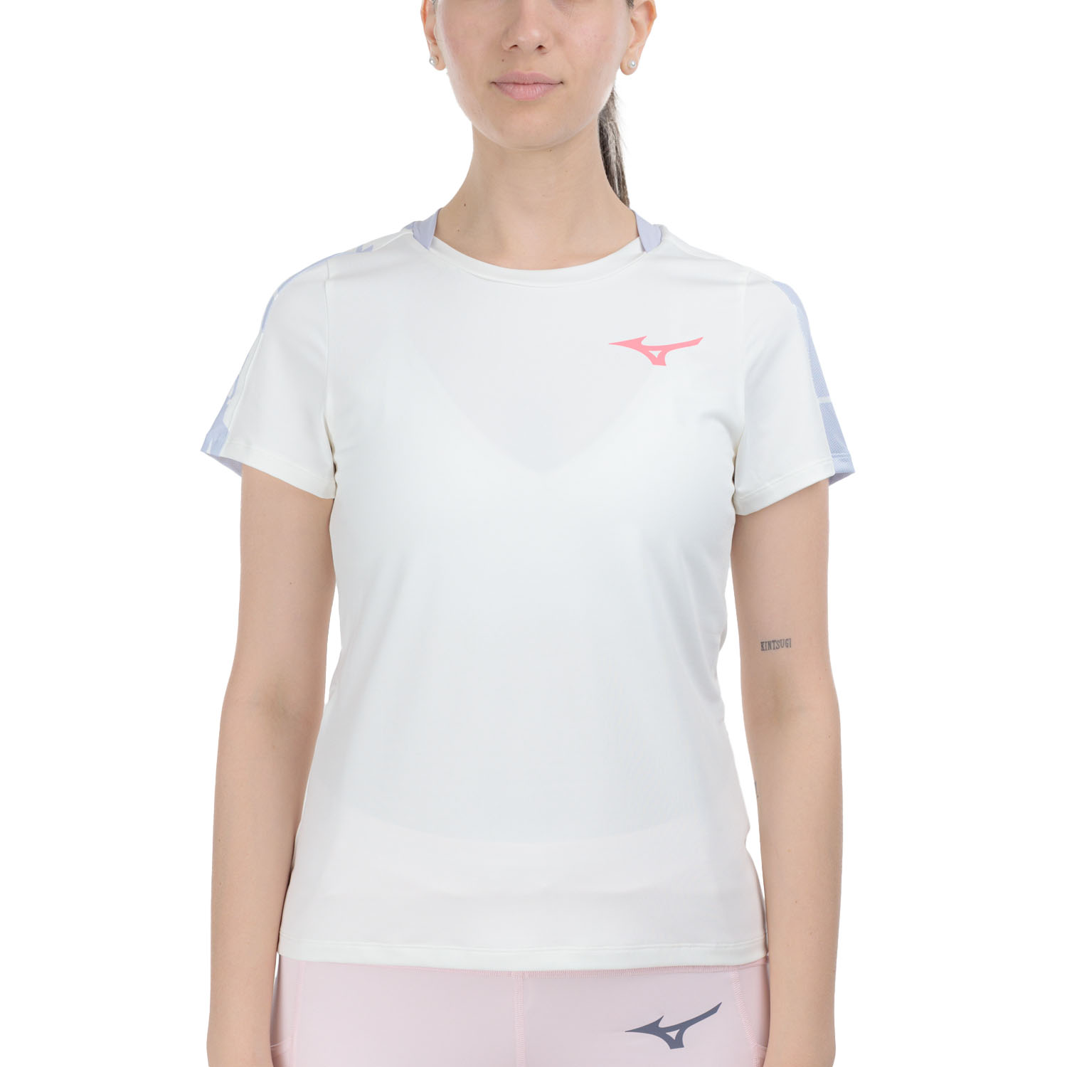 Mizuno Daybreakers Printed Camiseta - White/Icelandic Blue