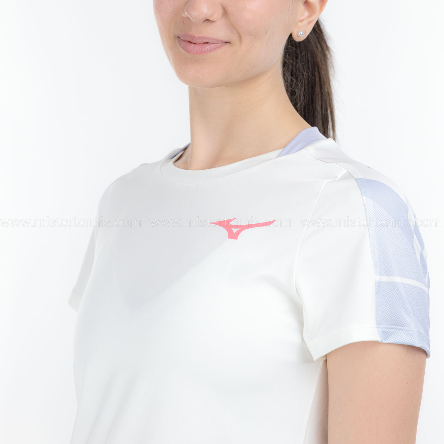 Mizuno Daybreakers Printed Camiseta - White/Icelandic Blue