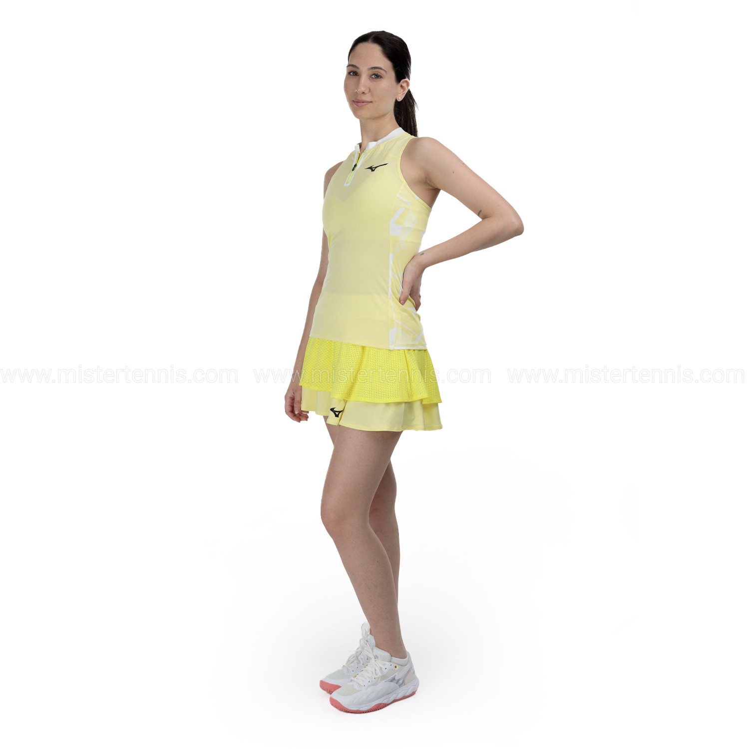 Mizuno Daybreakers Printed Top - Lemon Tonic