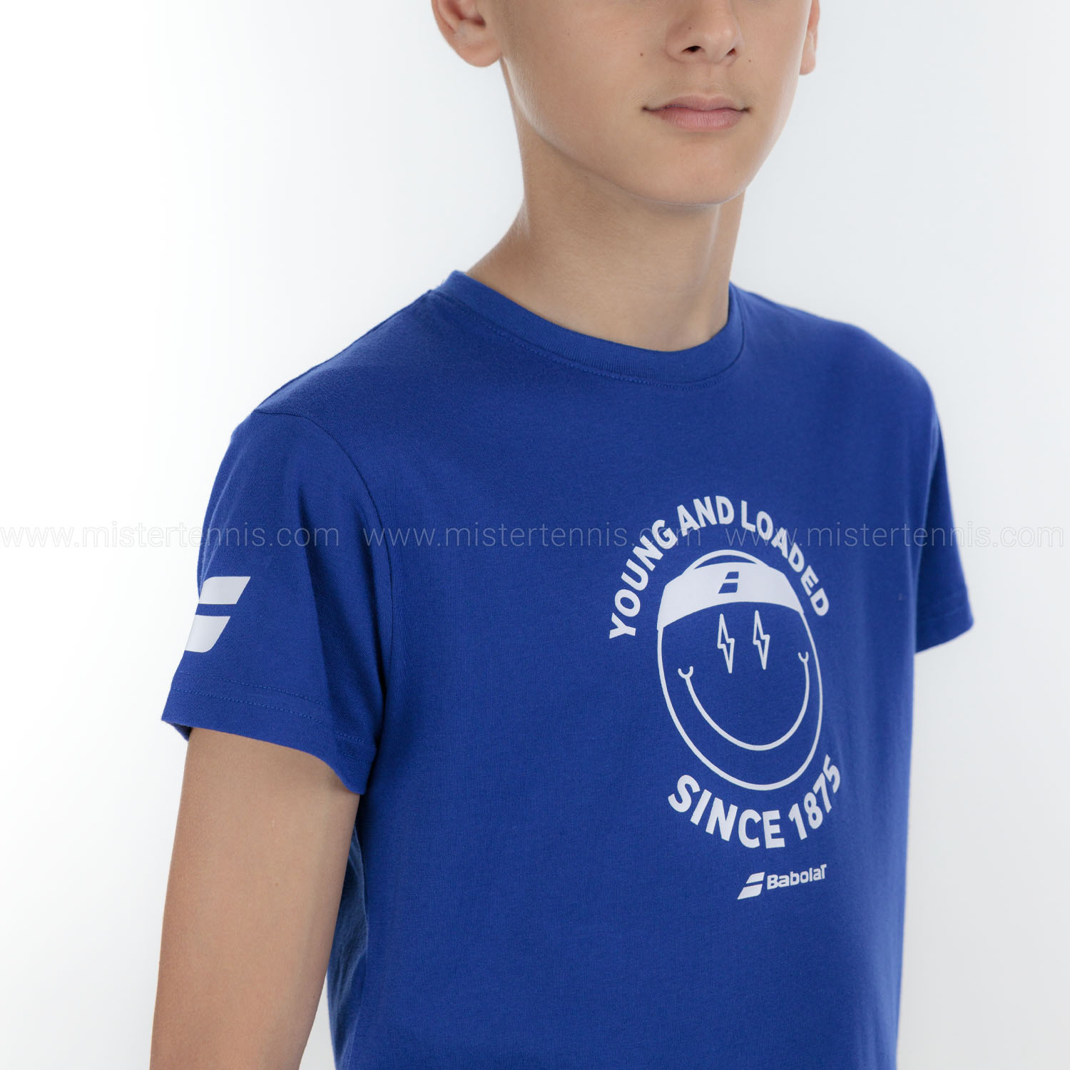 Babolat Exercise Logo T-Shirt Boy - Sodalite Blue