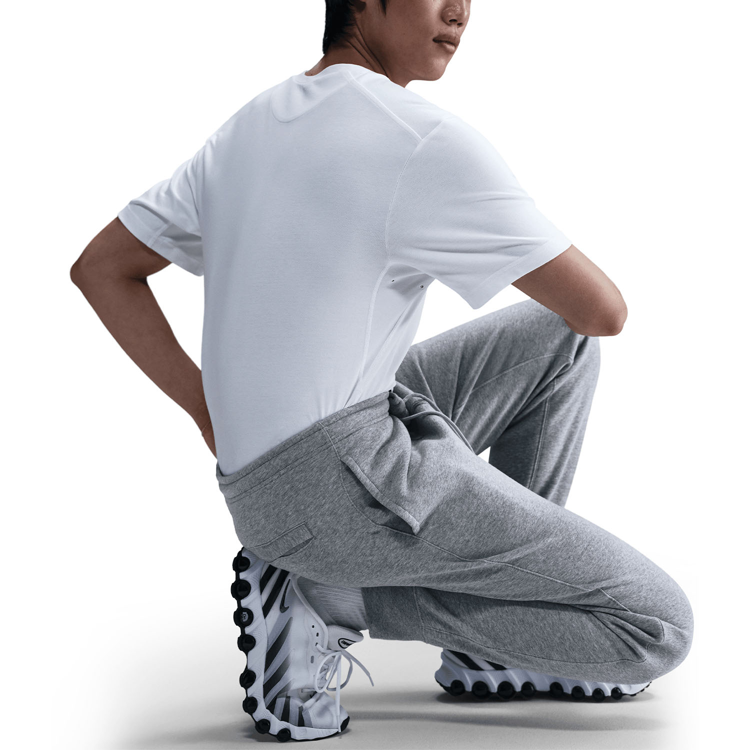 Nike Club Pantaloni - Dark Grey Heather/Light Smoke Grey/White