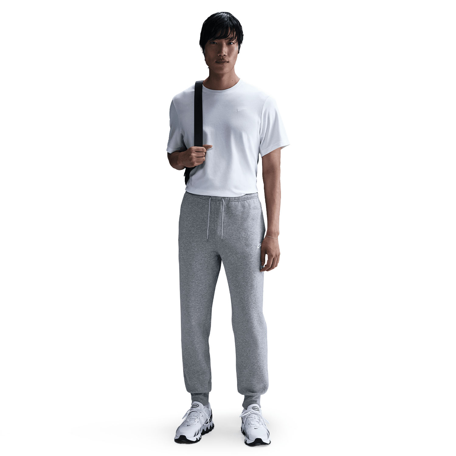 Nike Club Pantaloni - Dark Grey Heather/Light Smoke Grey/White