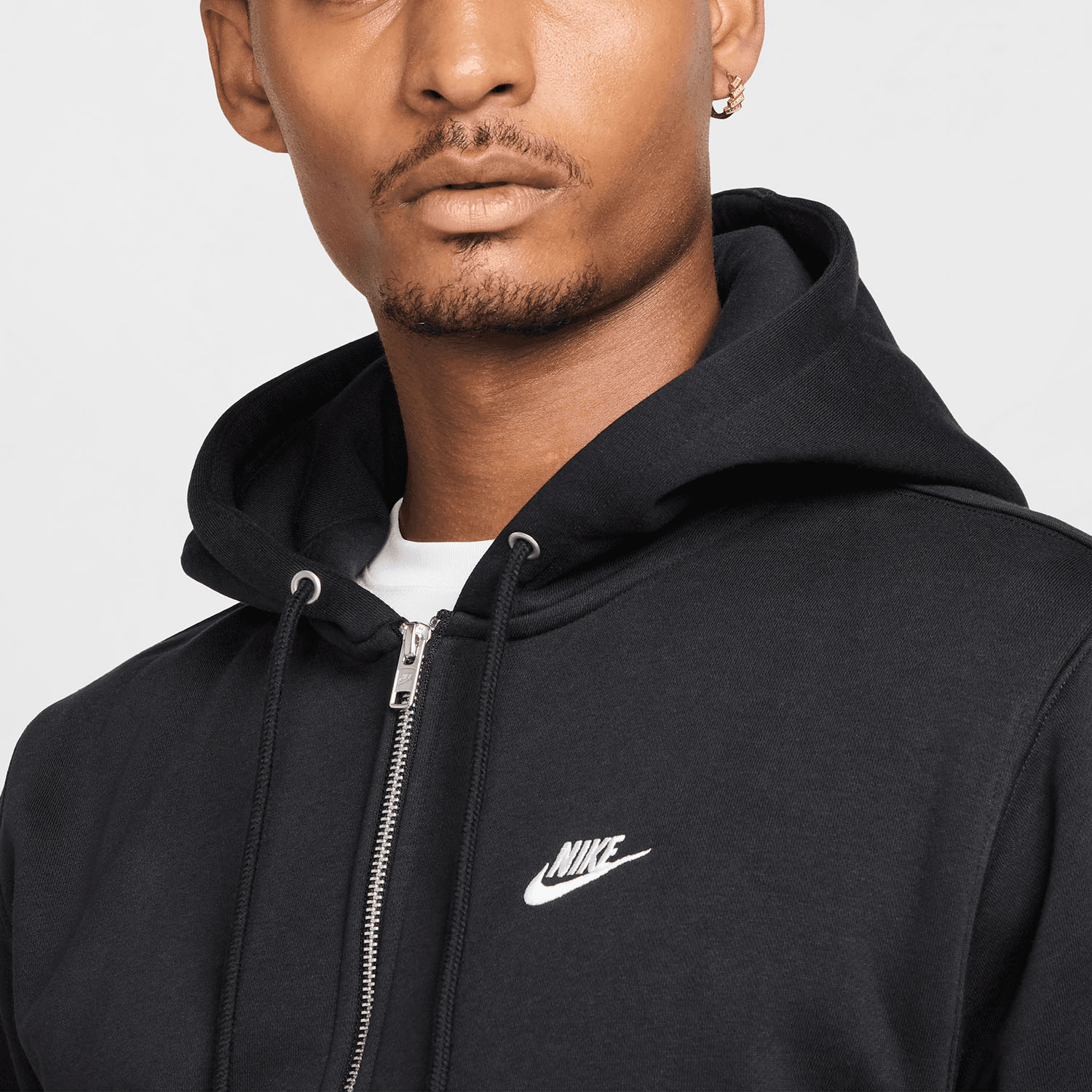 Nike Club Fleece Hoodie - Black/White