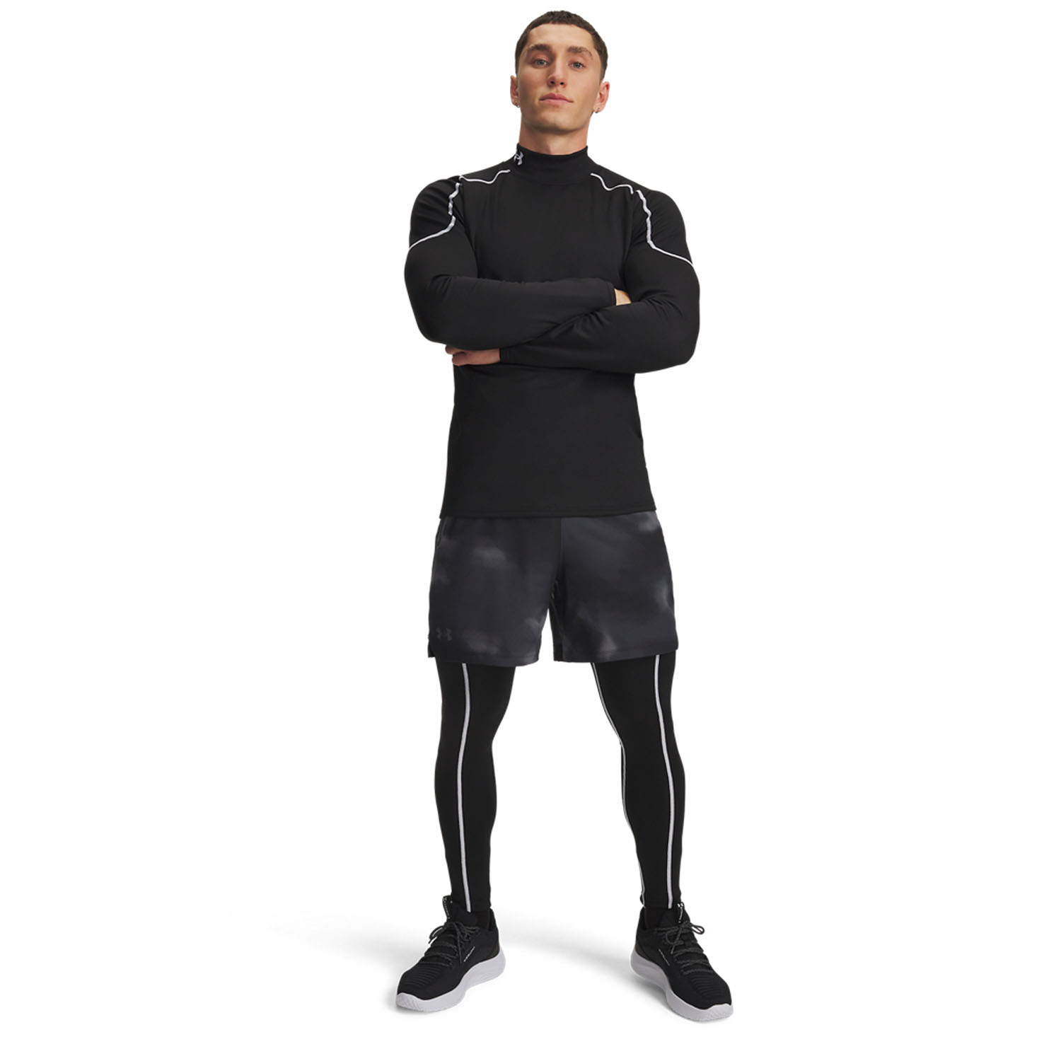 Under Armour Cold Weather Grid Tights - Black/White