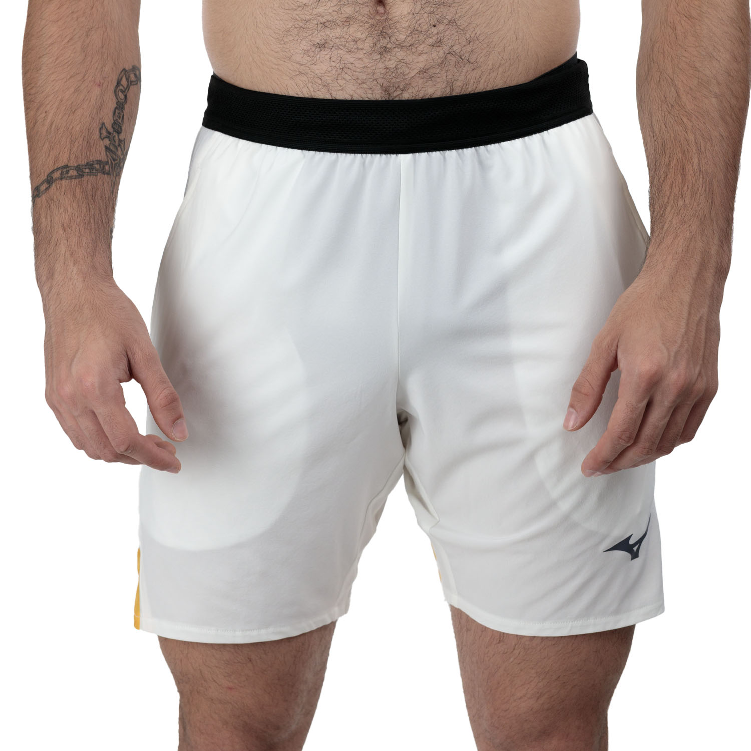 Mizuno Daybreakers 8in Shorts - White/Citrus